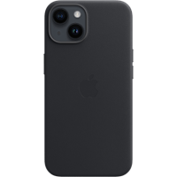 Apple iPhone 14 Plus Leren MagSafe Hoesje Zwart - Voorkant