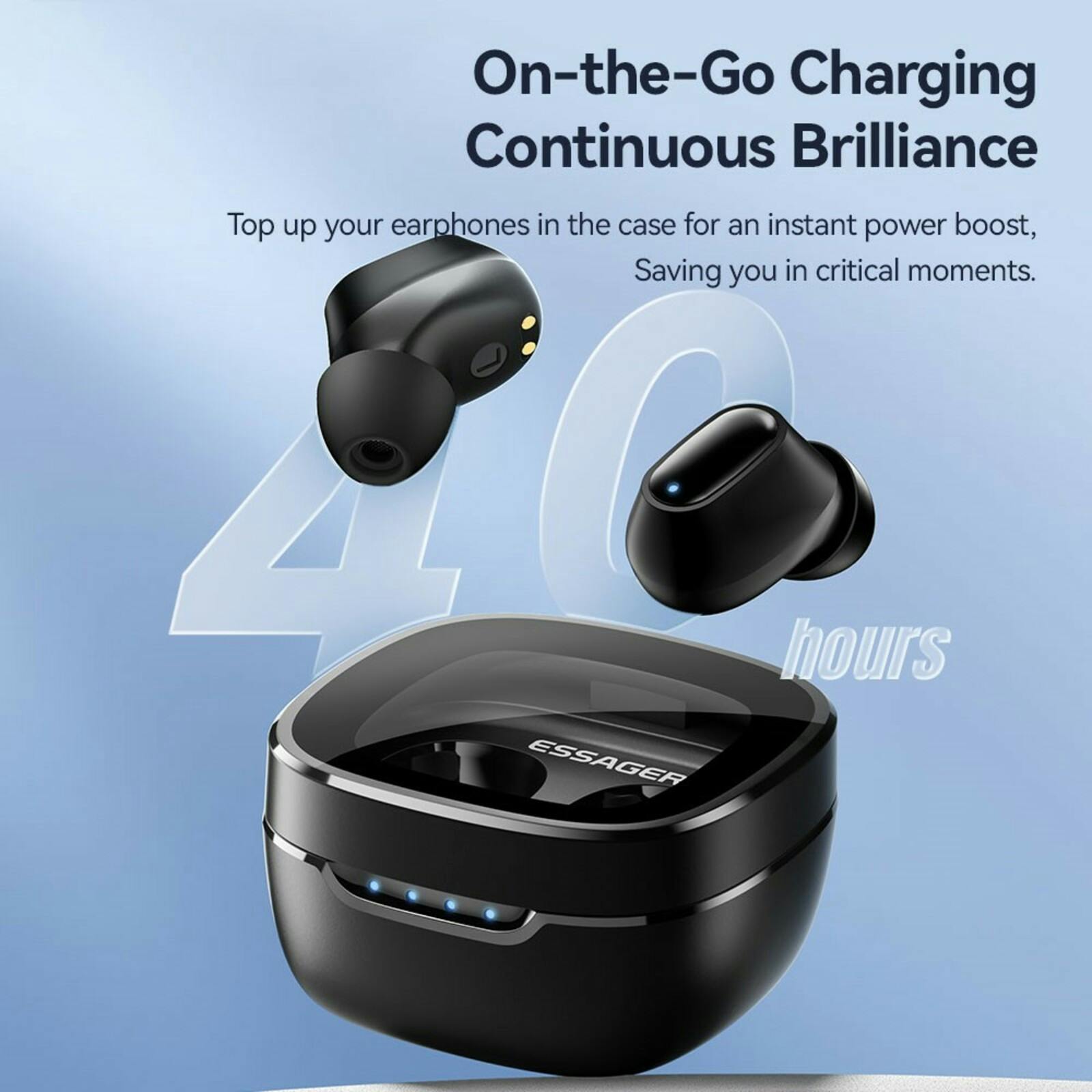 Essager Draadloze In-Ear Zwart