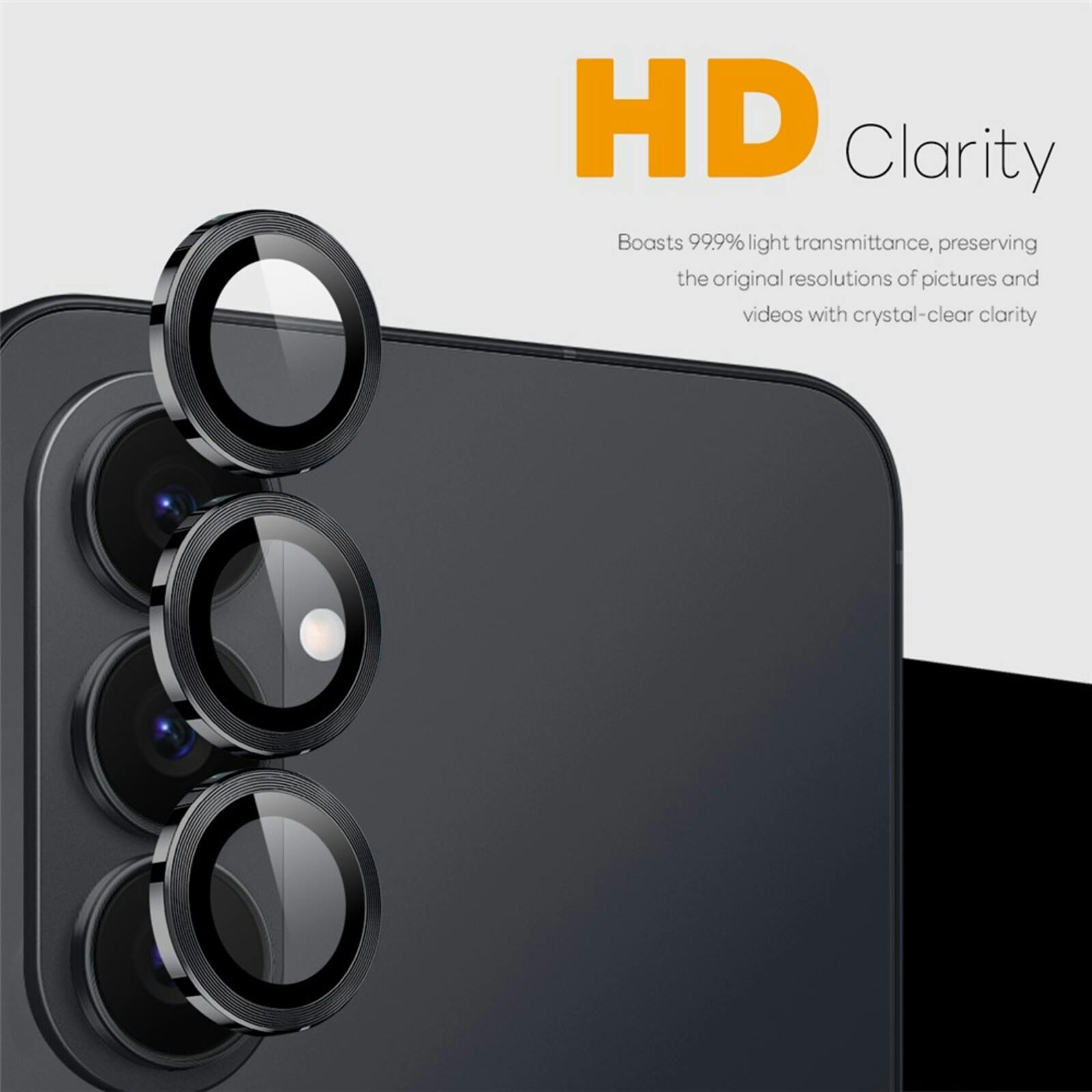 Northjo Samsung Galaxy S26 Plus Camera Protector Rings Zwart