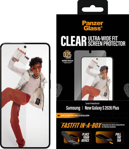 PanzerGlass Samsung Galaxy S26 Plus Fastfit In-a-Box Screenprotector Transparant