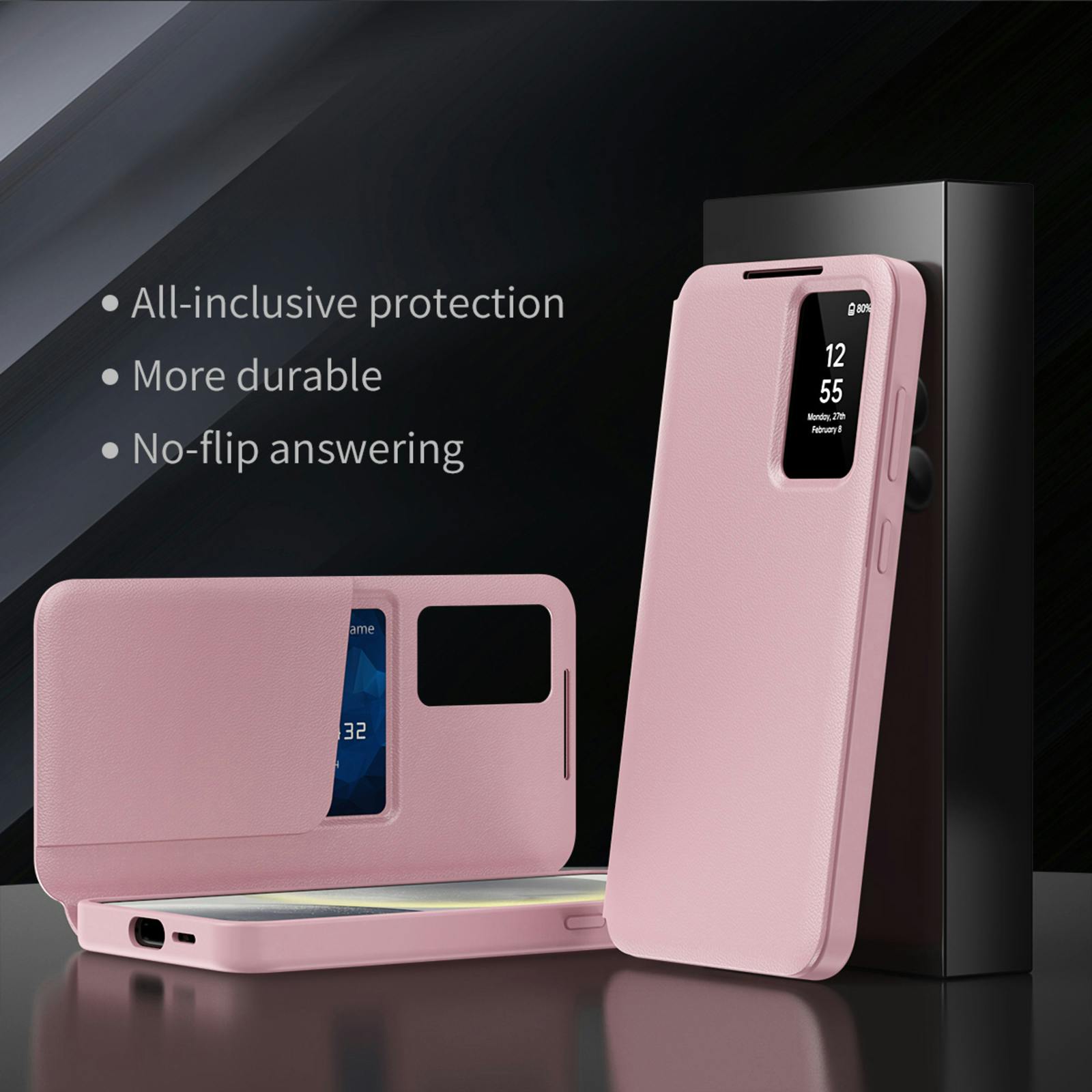 CaseBody Samsung Galaxy S25 Plus Smart Cover Roze