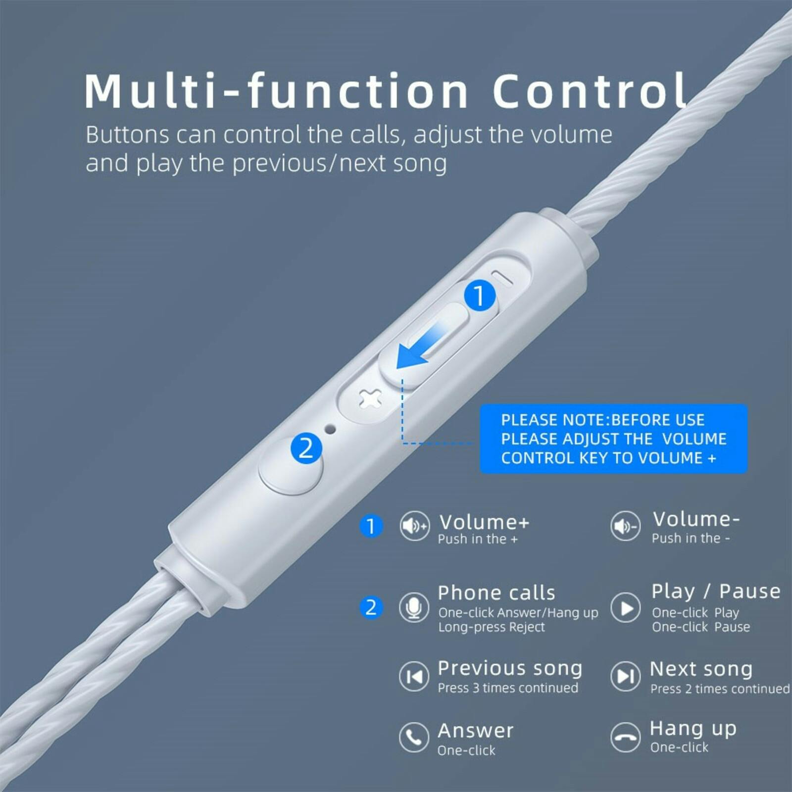 Essager Bedrade Earbud 3,5mm Wit