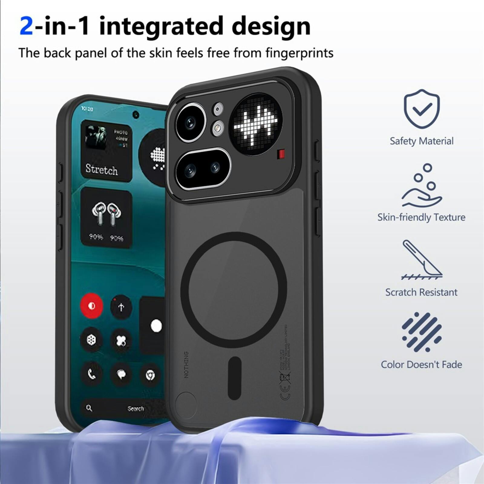 CaseBody Nothing Phone (4a) Pro Magnetisch Hoesje Zwart