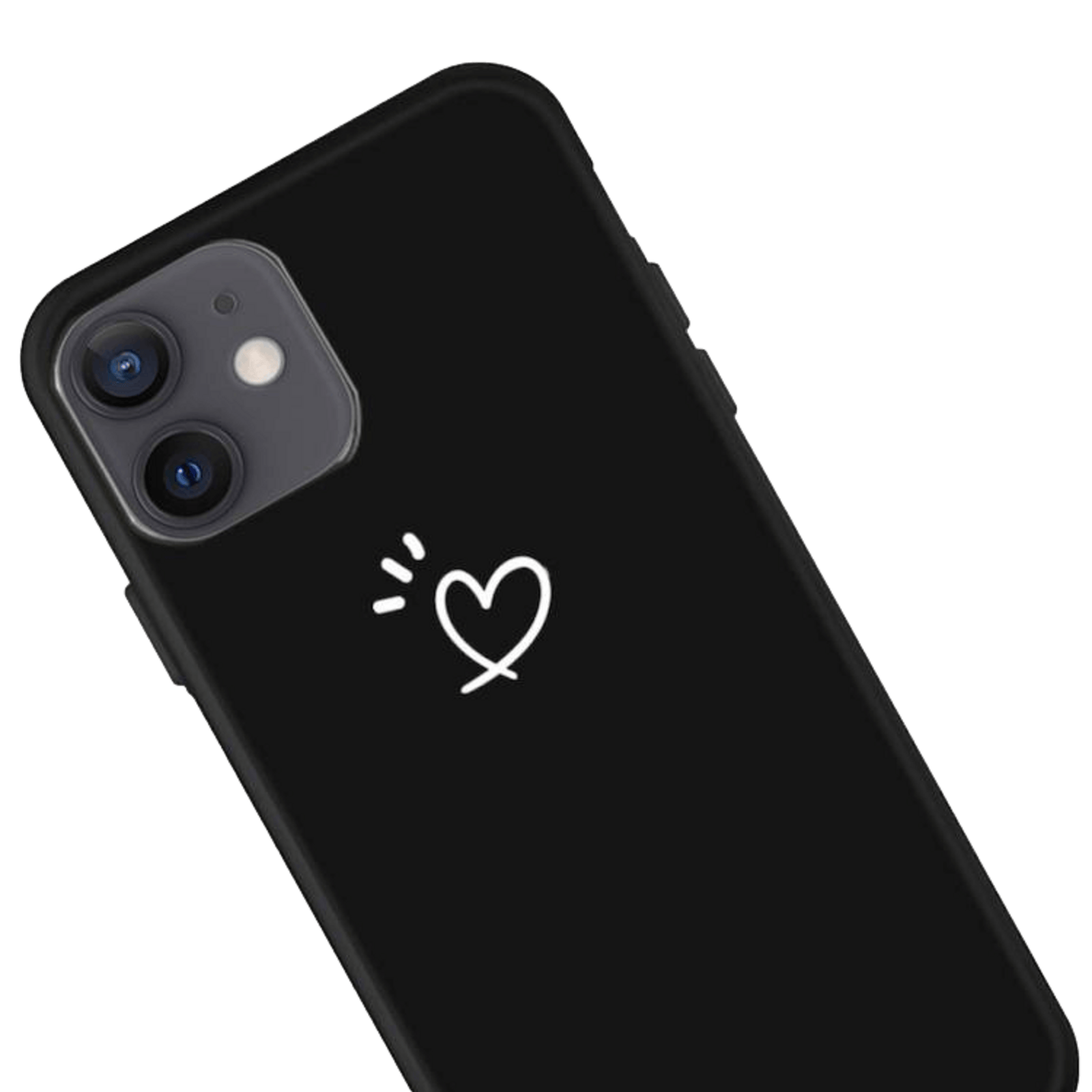 Mocaa Iphone 12 Mini Love Heart Case Zwart