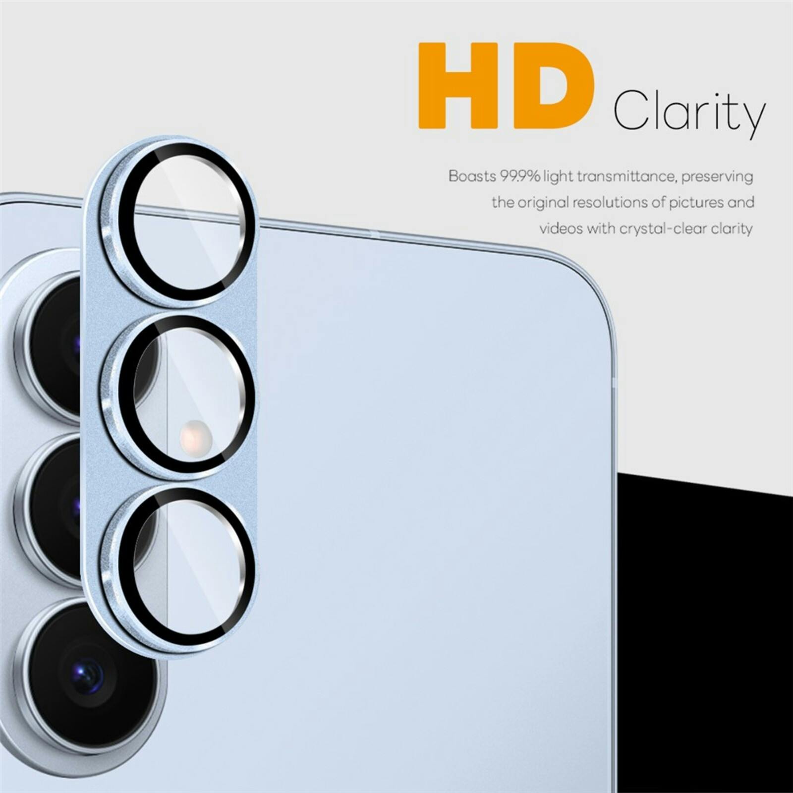 Northjo Samsung Galaxy S26 Plus Full Cover Camera Protector Blauw