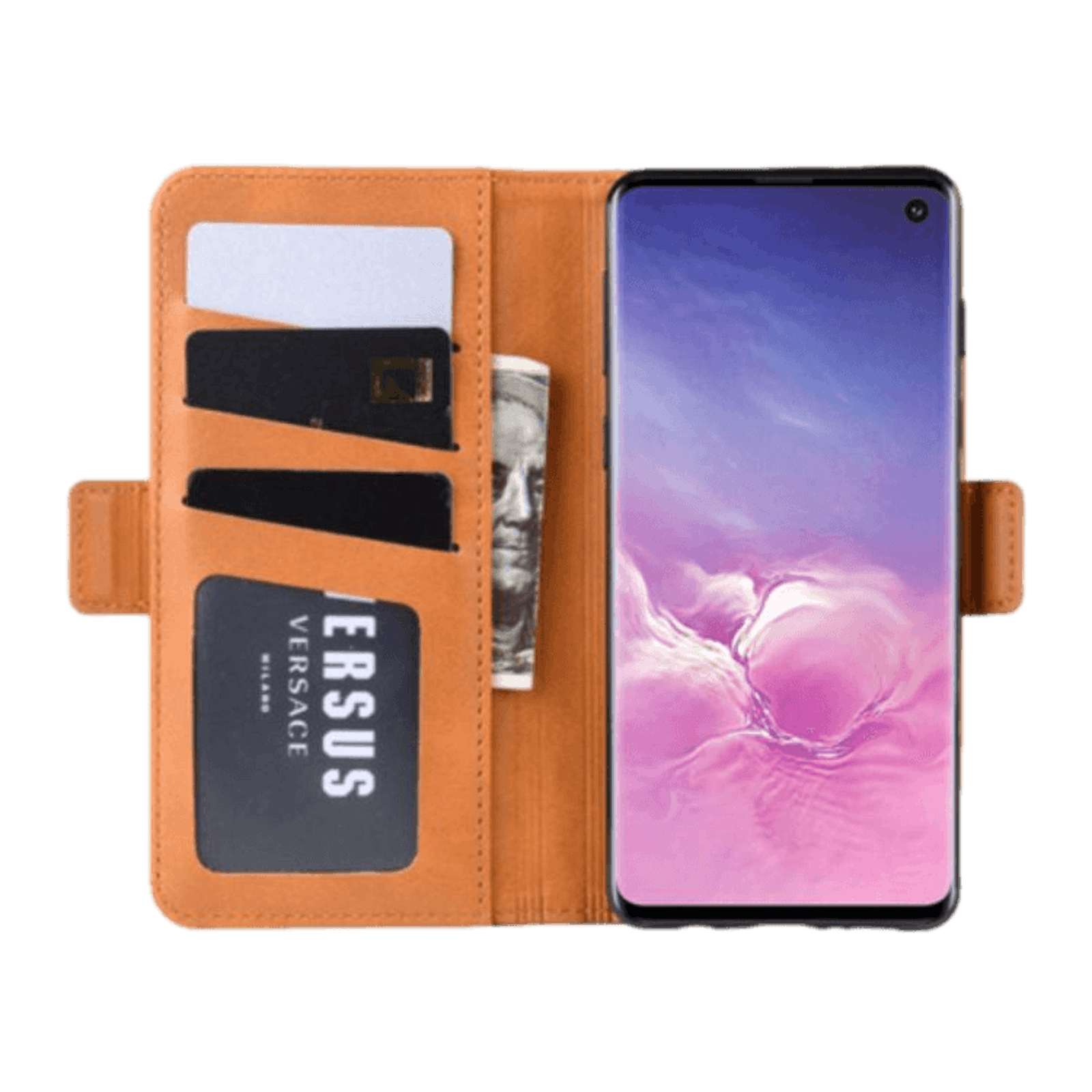 Comfycase Samsung Galaxy S10 Bookcase Beschermhoesje Lichtbruin