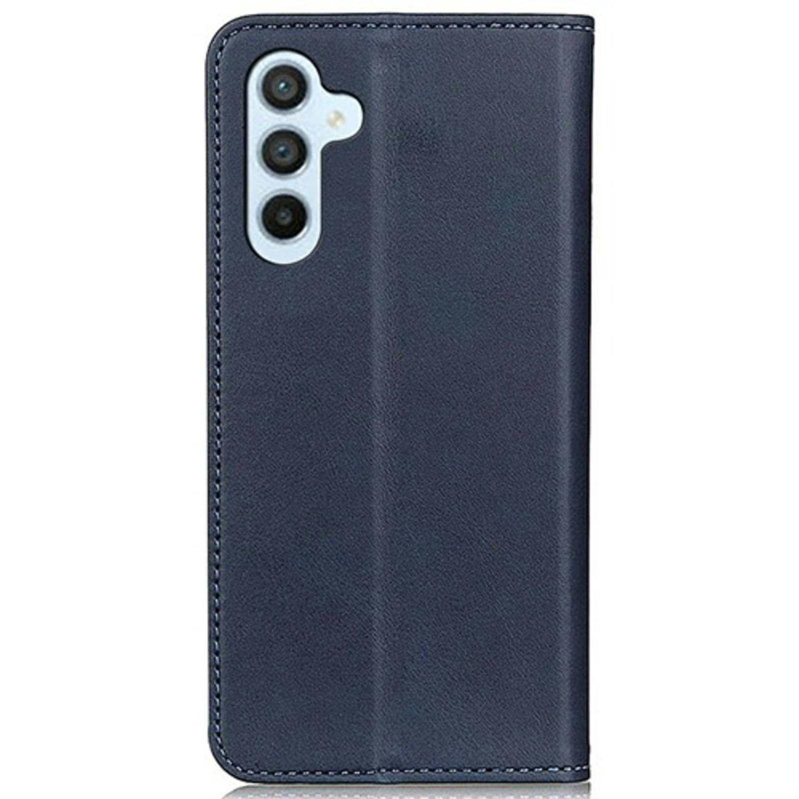 CaseBody Samsung Galaxy A56 Real Leather Wallet Hoesje Blauw