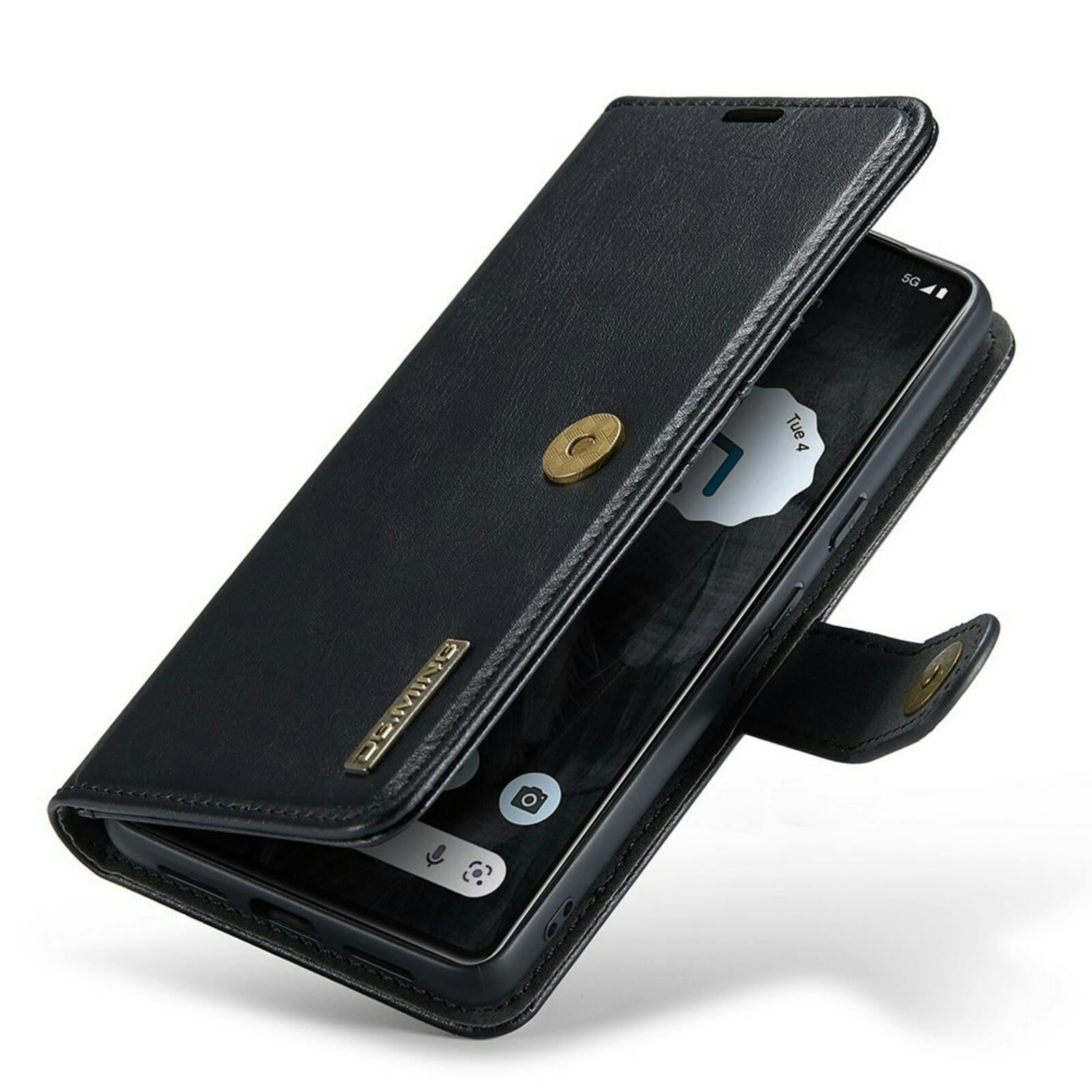 DG.MING Google Pixel 8 Pro Lederen 2-in-1 Wallet Hoesje Zwart