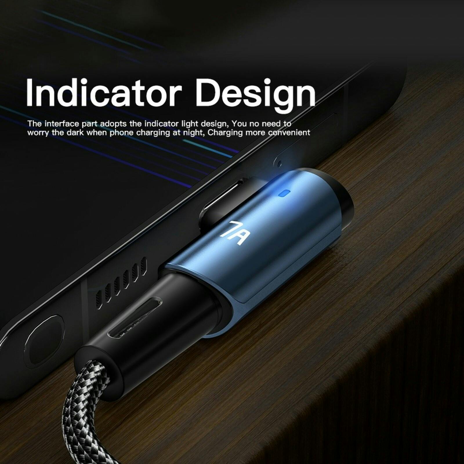 Essager 100W High Speed Gewoven Elbow Kabel USB-A naar USB-C Zwart 1m