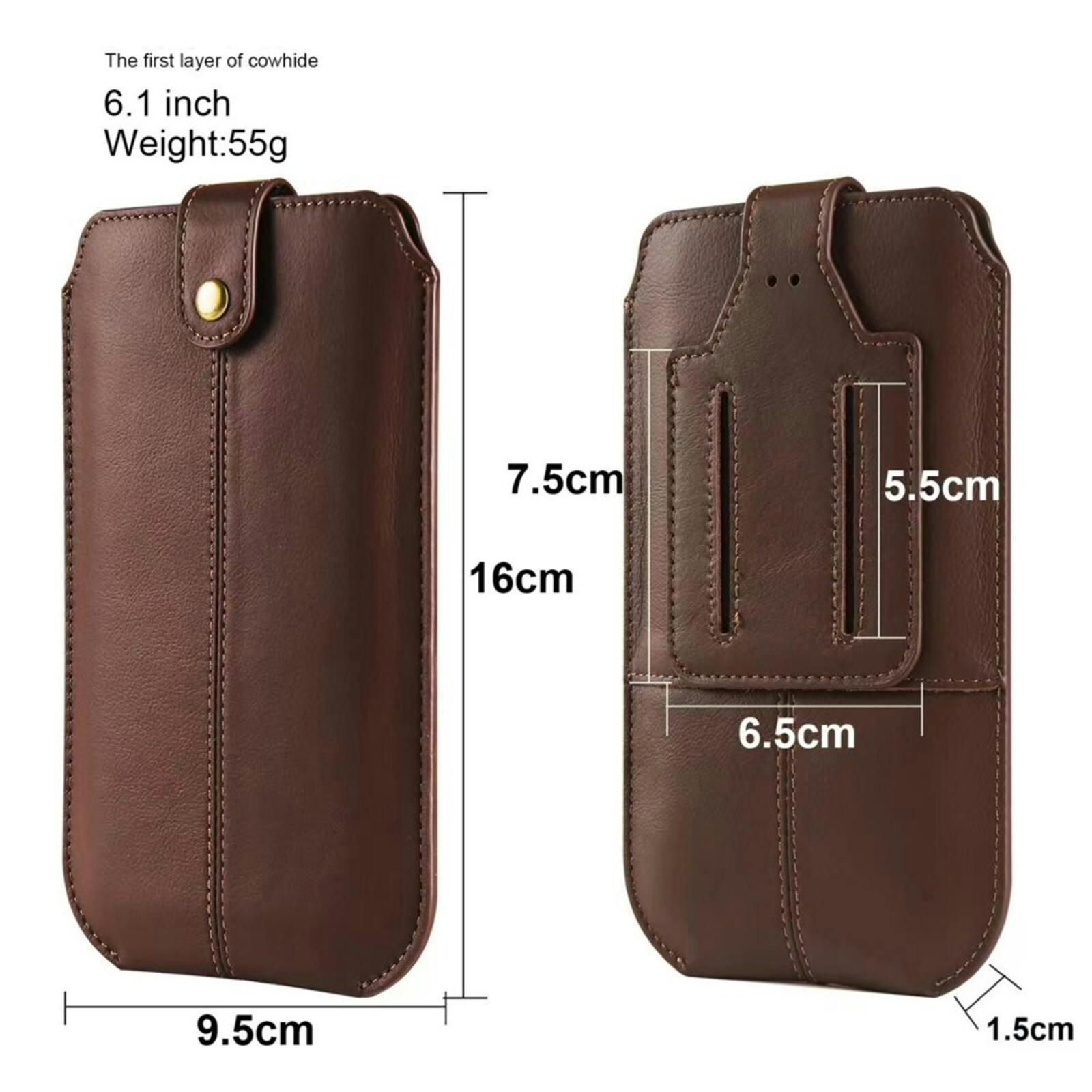 Comfycase Echt Lederen Opberghoesje Bruin L