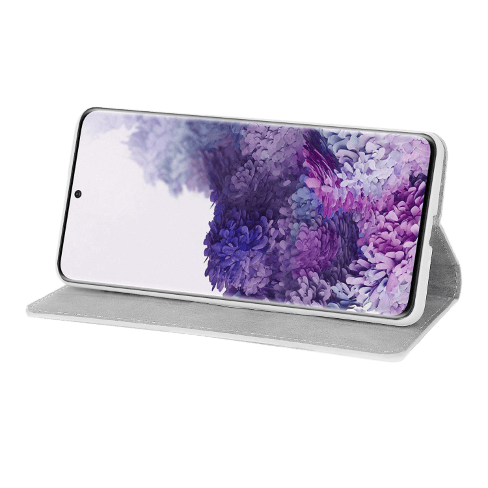 Mocaa Samsung Galaxy S20 Ultra Shimmer and Shine Bookcase Hoesje Zilver