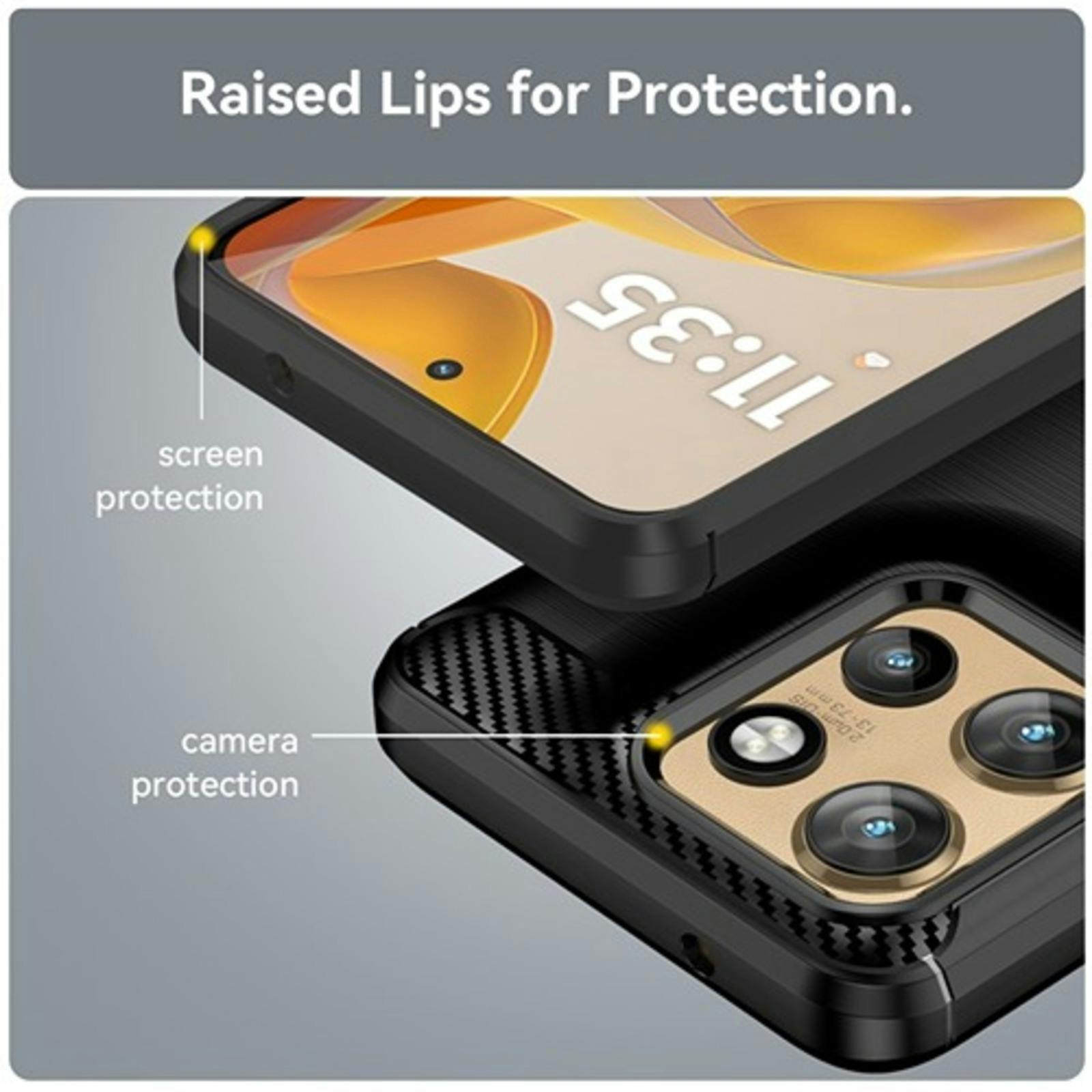 Mocaa Motorola Edge 50 Neo 5G Schokbestendig Hoesje Zwart