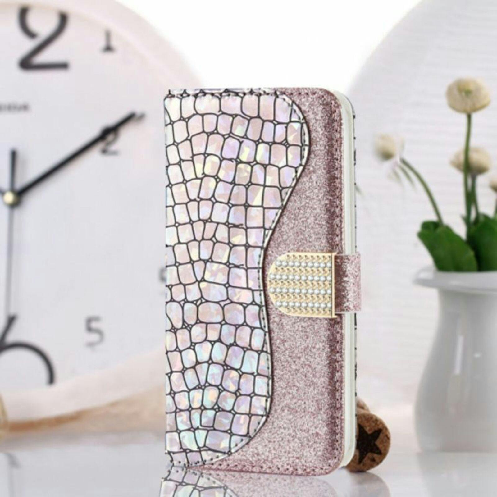 CaseBody Huawei P Smart 2019 Strass Wallet Roze