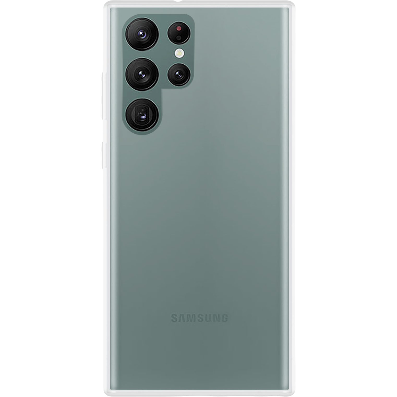 Just in Case Galaxy S22 Ultra Siliconen (TPU) Hoesje Clear - Voorkant