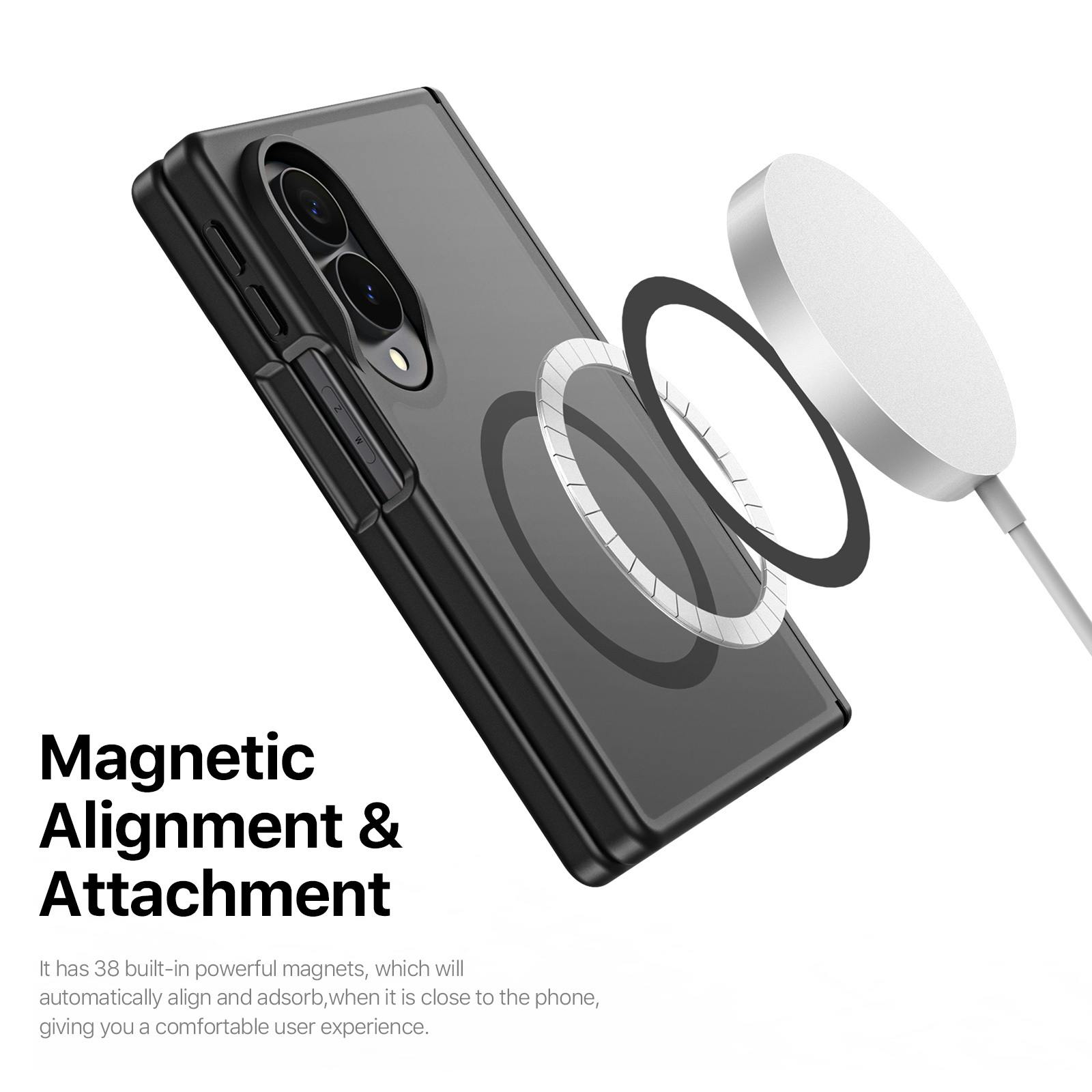 DUX DUCIS Samsung Galaxy Z Fold8 Wide Mat Qi2 Hoesje Zwart