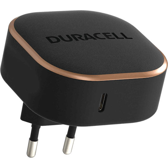 Duracell USB-C Oplader 20W Zwart - Voorkant