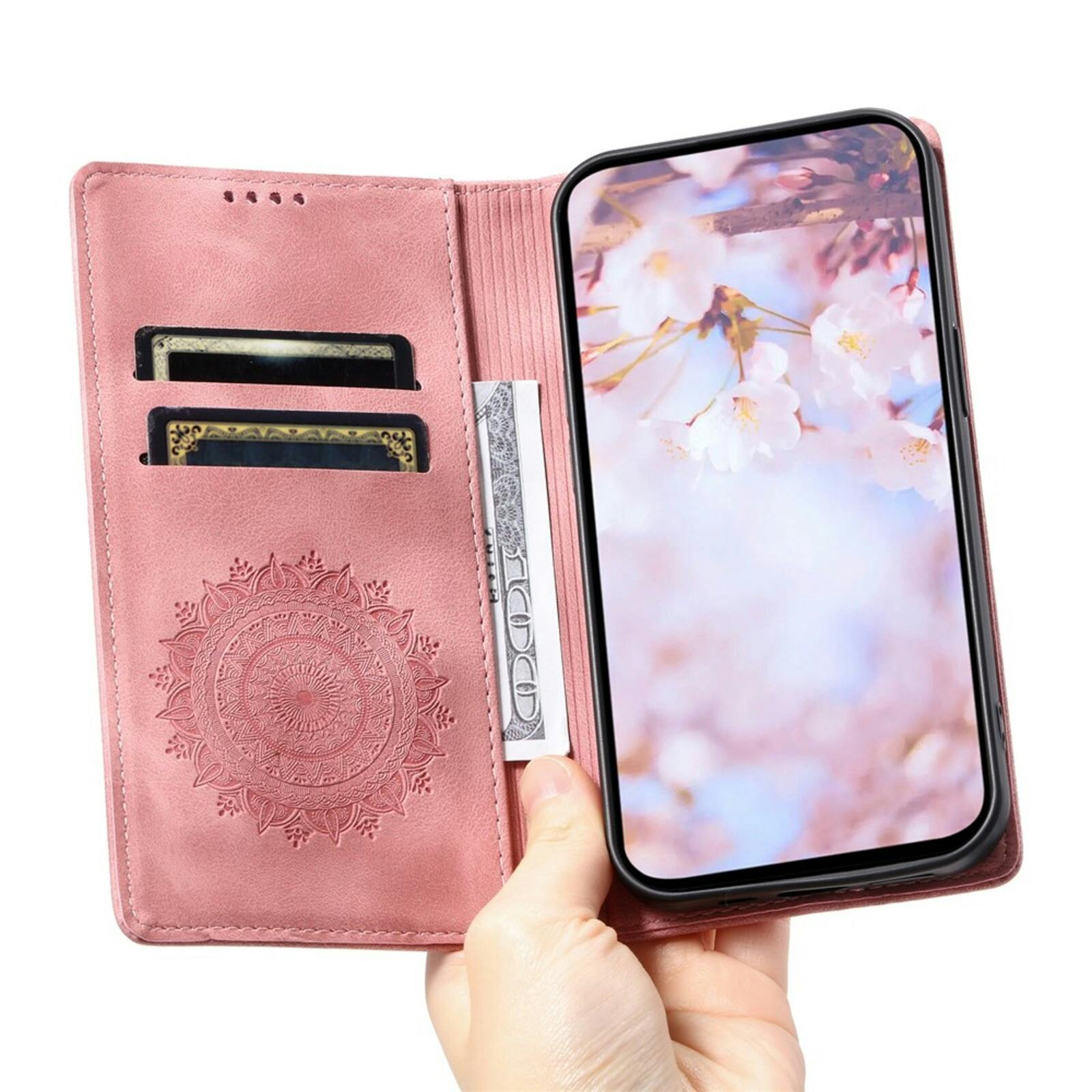 Comfycase Apple iPhone 17 Soft Mandala Bookcase Roze