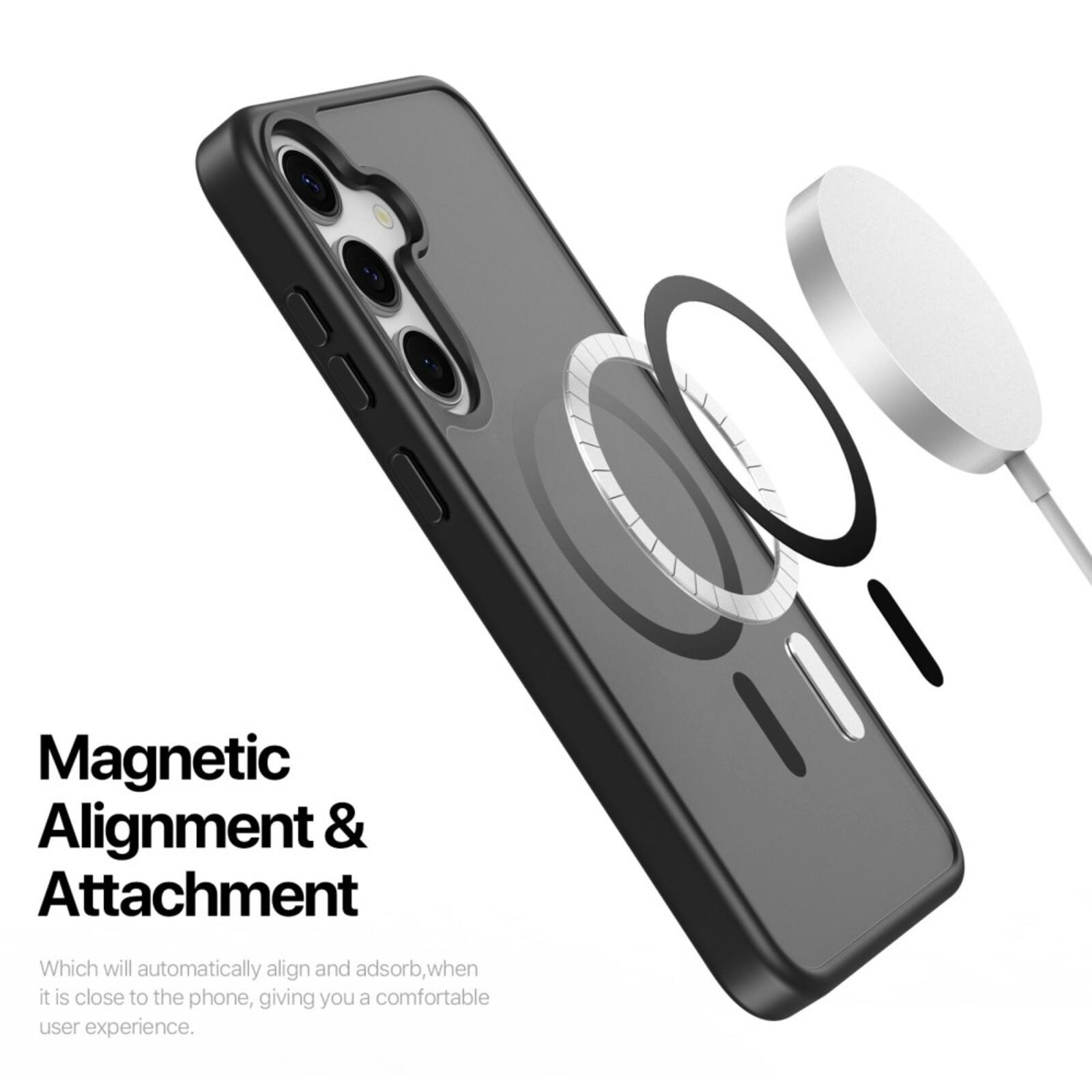 DUX DUCIS Samsung Galaxy S25 Plus Mat MagSafe Hoesje Zwart