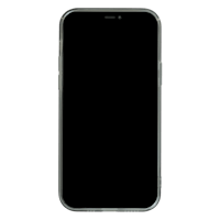 Mocaa iPhone 12 (Pro) 3D Effect Hartjes Hoesje Zwart