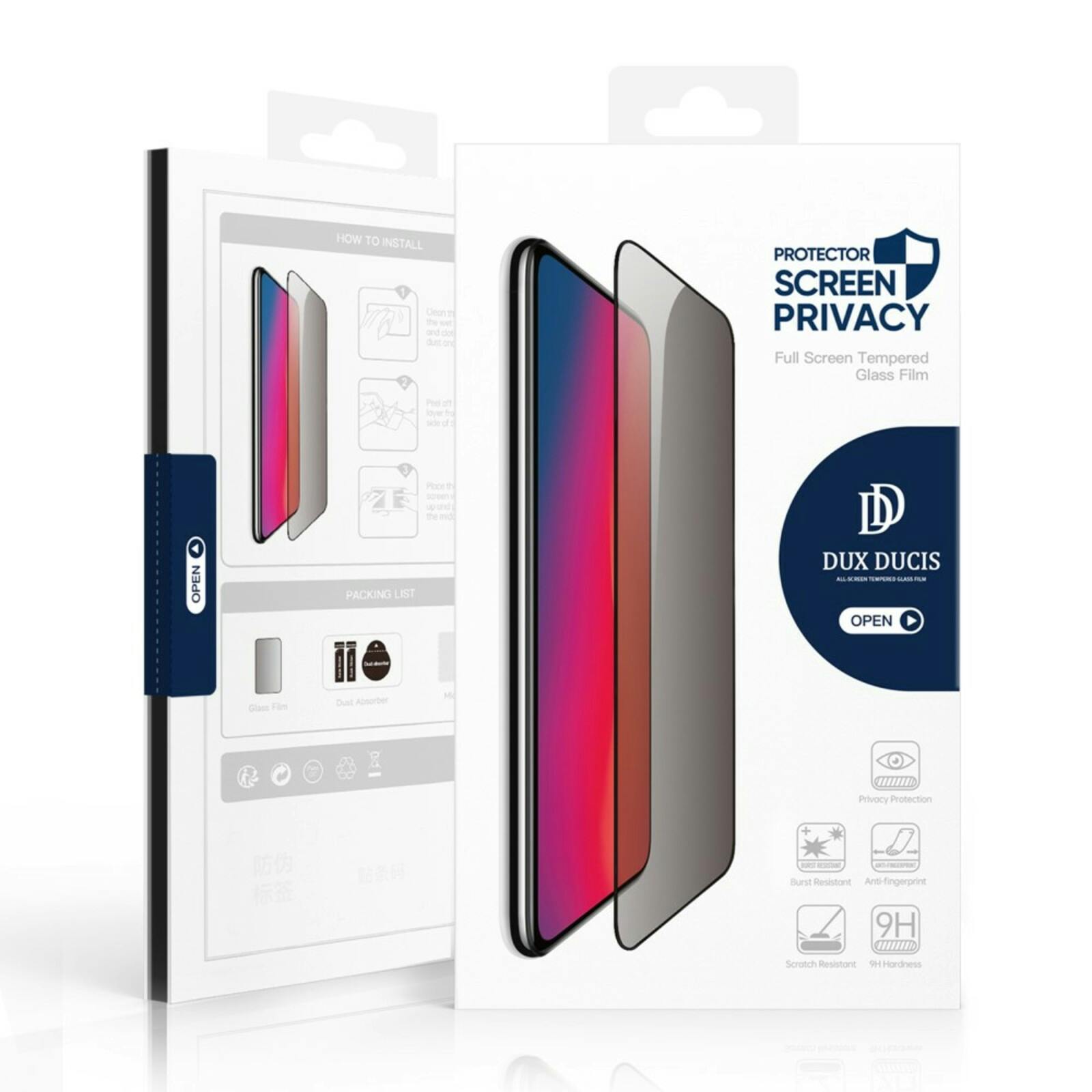DUX DUCIS iPhone 16 Plus Screenprotector Gehard Glas Privacy