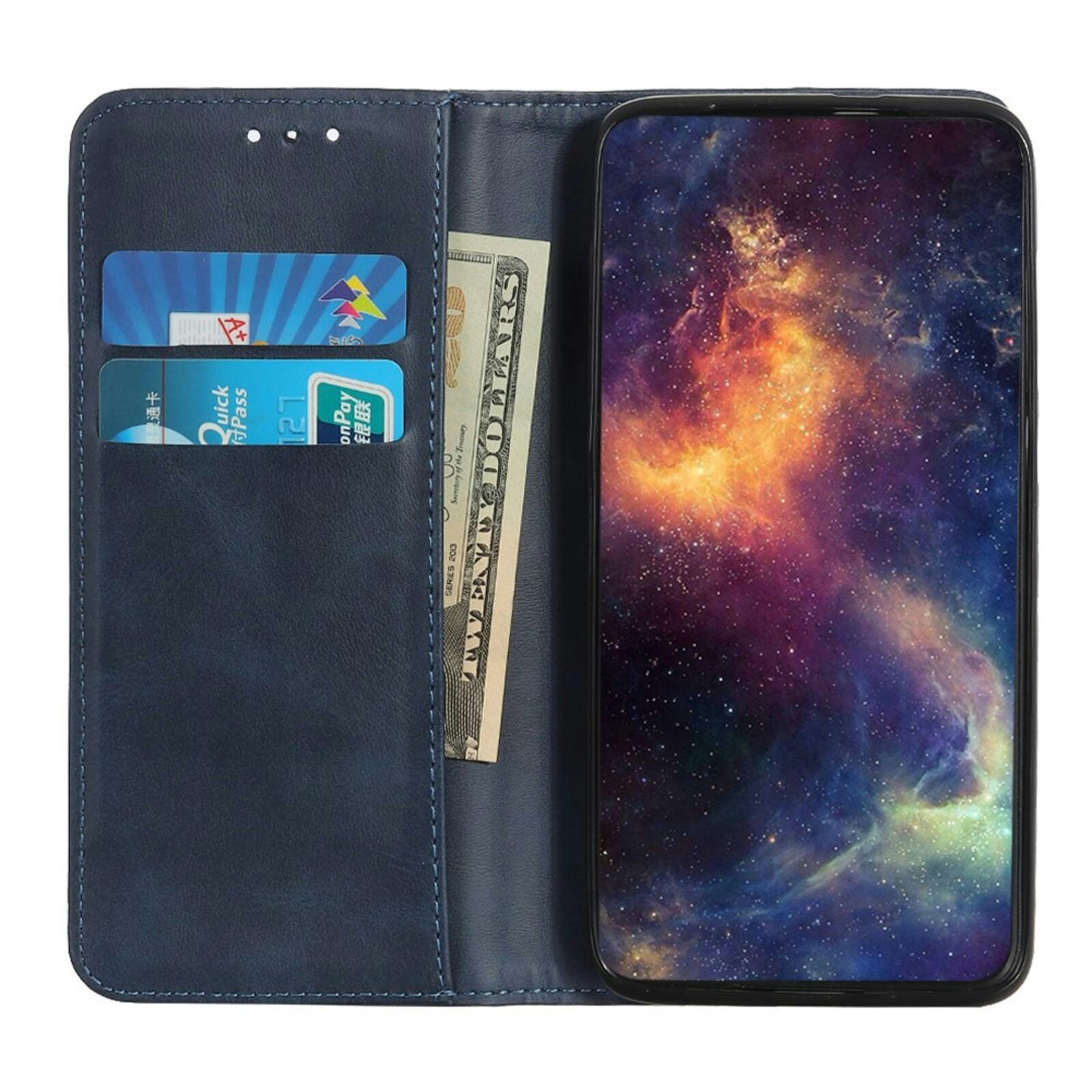CaseBody Samsung Galaxy A27 Real Leather Wallet Hoesje Blauw