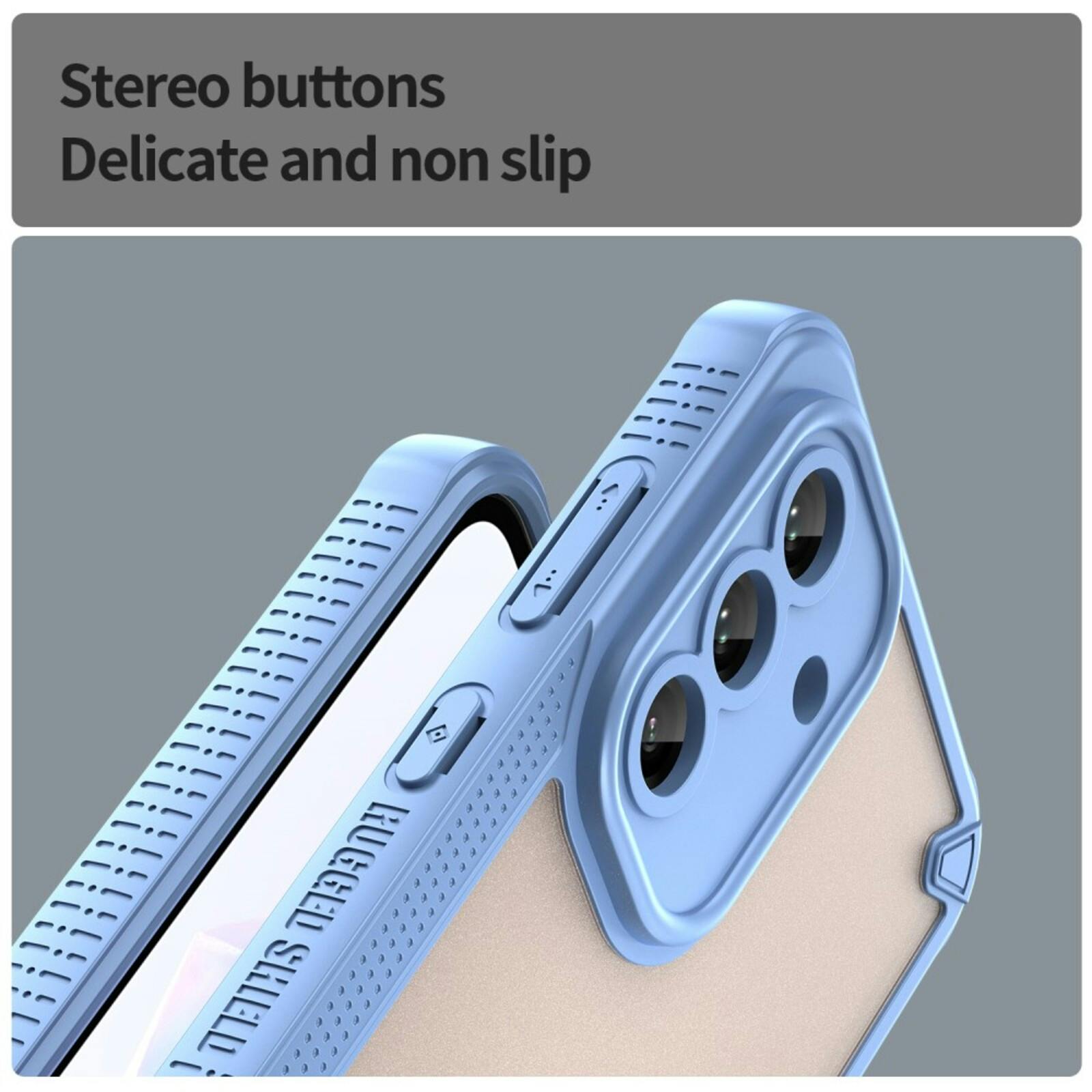 Mocaa Samsung Galaxy A56 Lichtgewicht Rugged Beschermhoesje Blauw