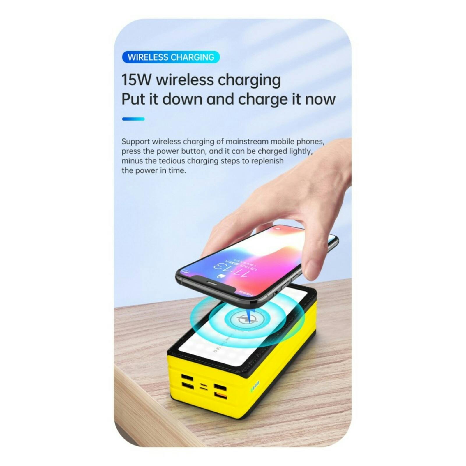 PSOOO 40.000mAh Fast Charging Outdoor Powerbank Geel 40.000 mAh