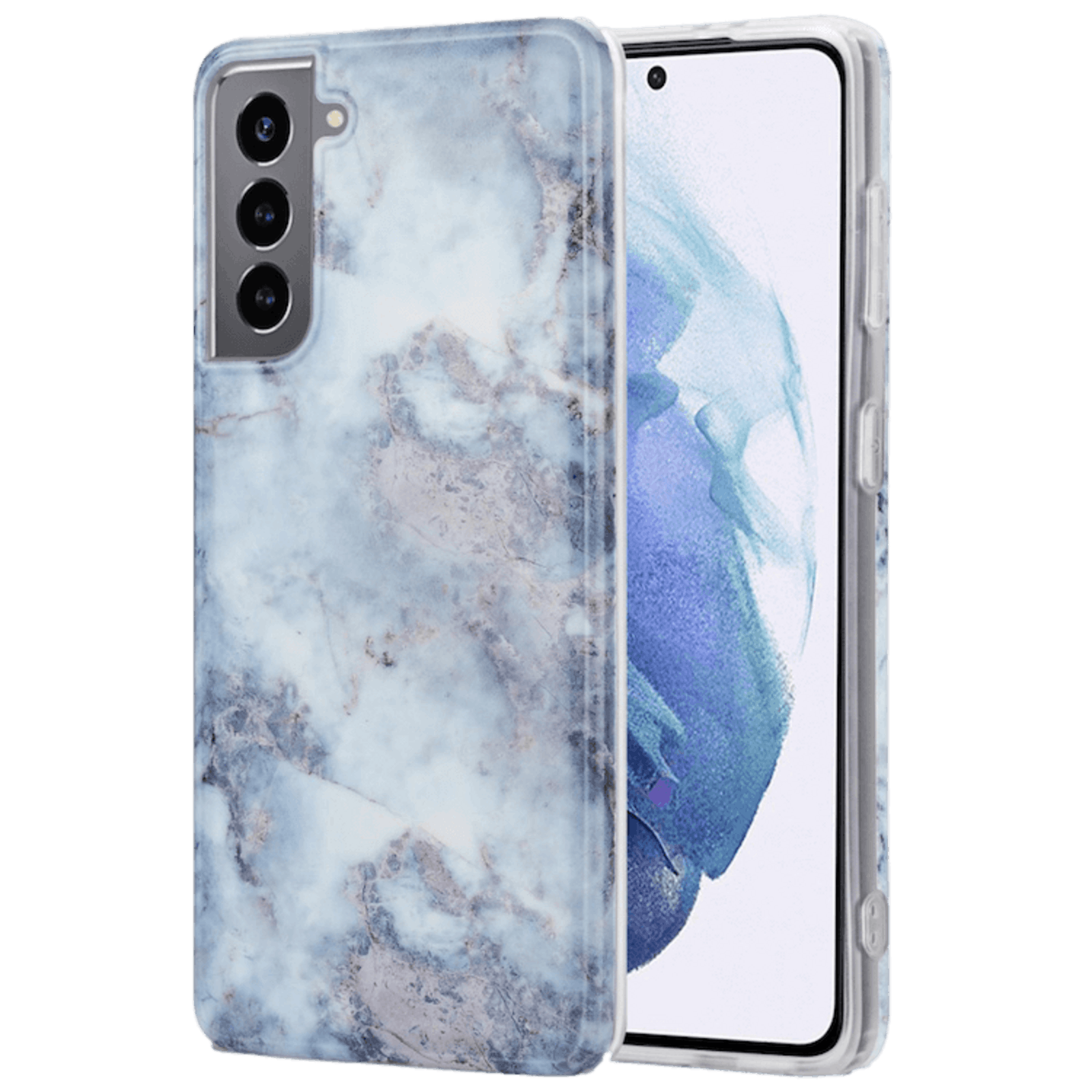 TwoTone Samsung Galaxy S21 Marble Style Luxe Backcover Meerkleurig