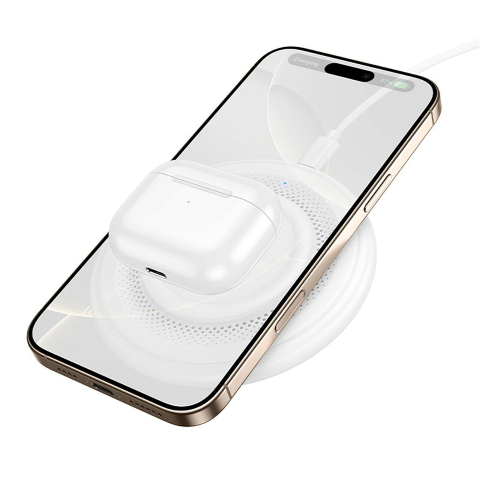 Borofone 15W Desktop Wireless Fast Charger usb-c Wit