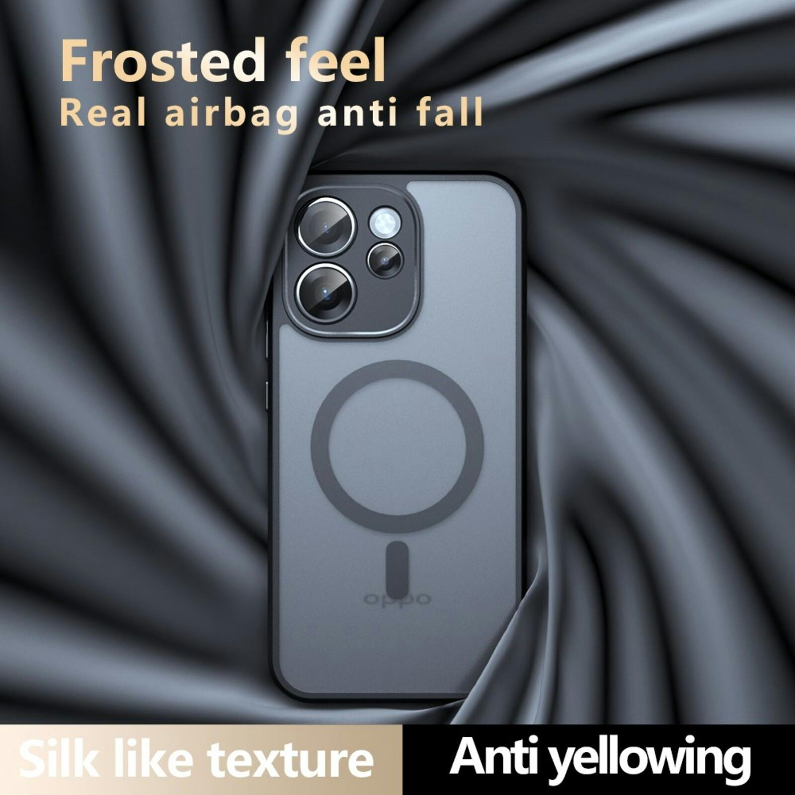 CaseBody OPPO Reno15 Pro MagSafe Mat Hoesje Zwart