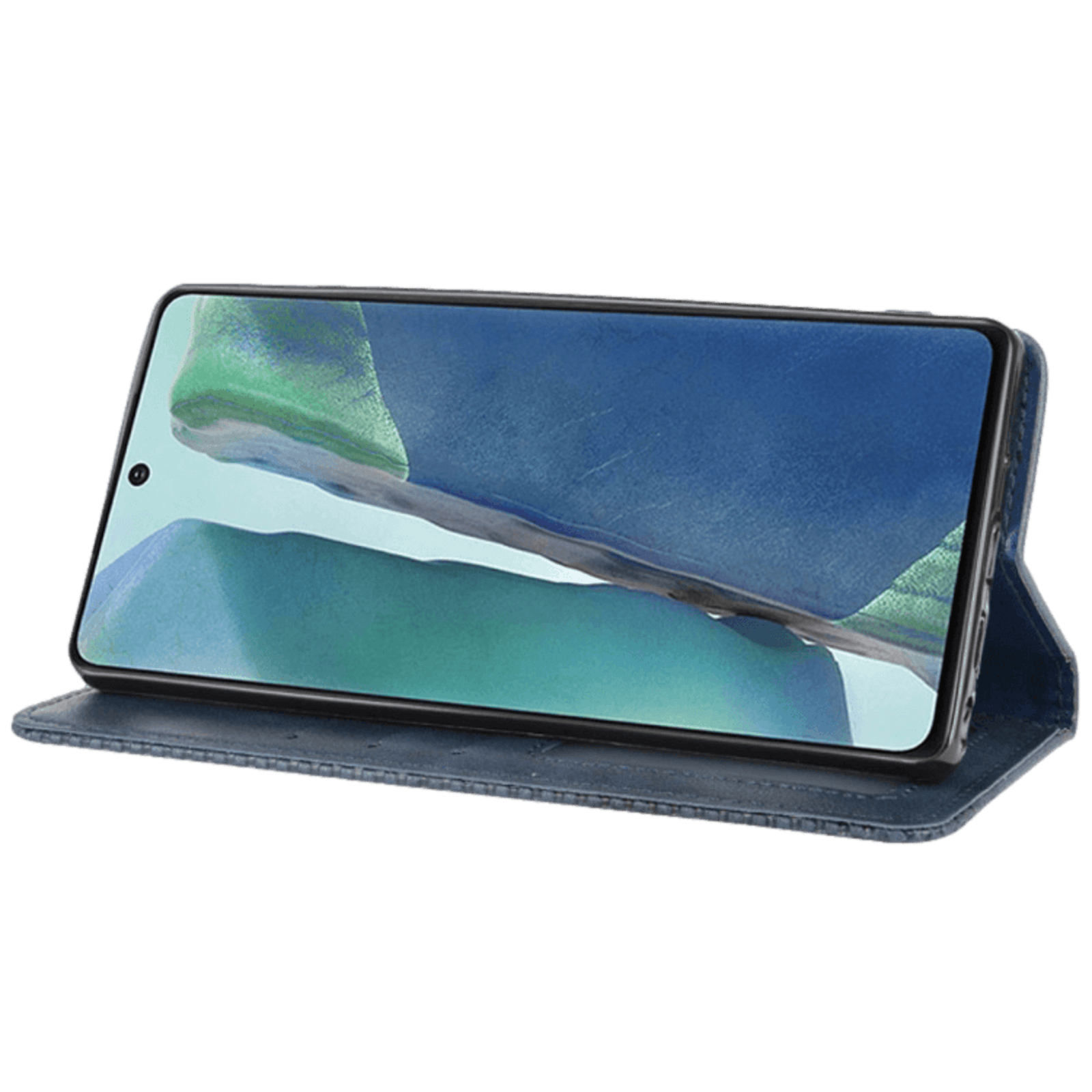 CaseBody Samsung Galaxy S20 Retro Hoesje met Pasruimte Blauw