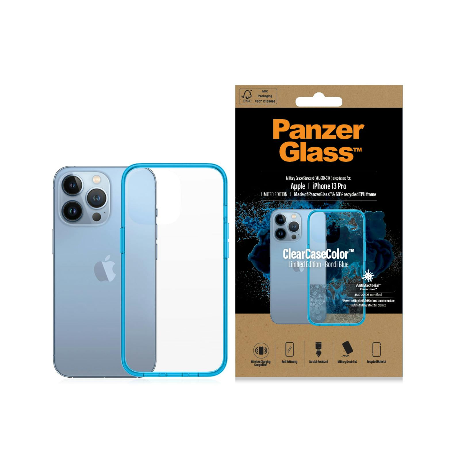 PanzerGlass iPhone 13 Pro Clear Case Bondi Blue