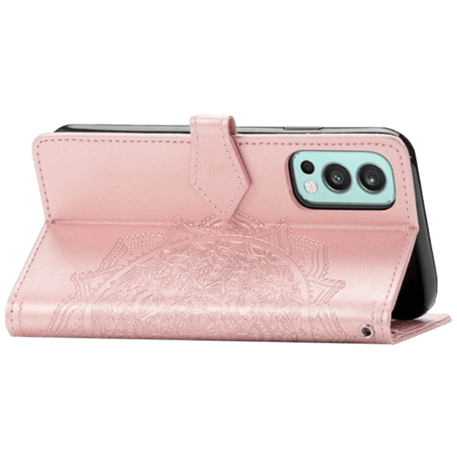 Comfycase OnePlus Nord 2 Butterfly Booklet Telefoonhoesje Roségoud