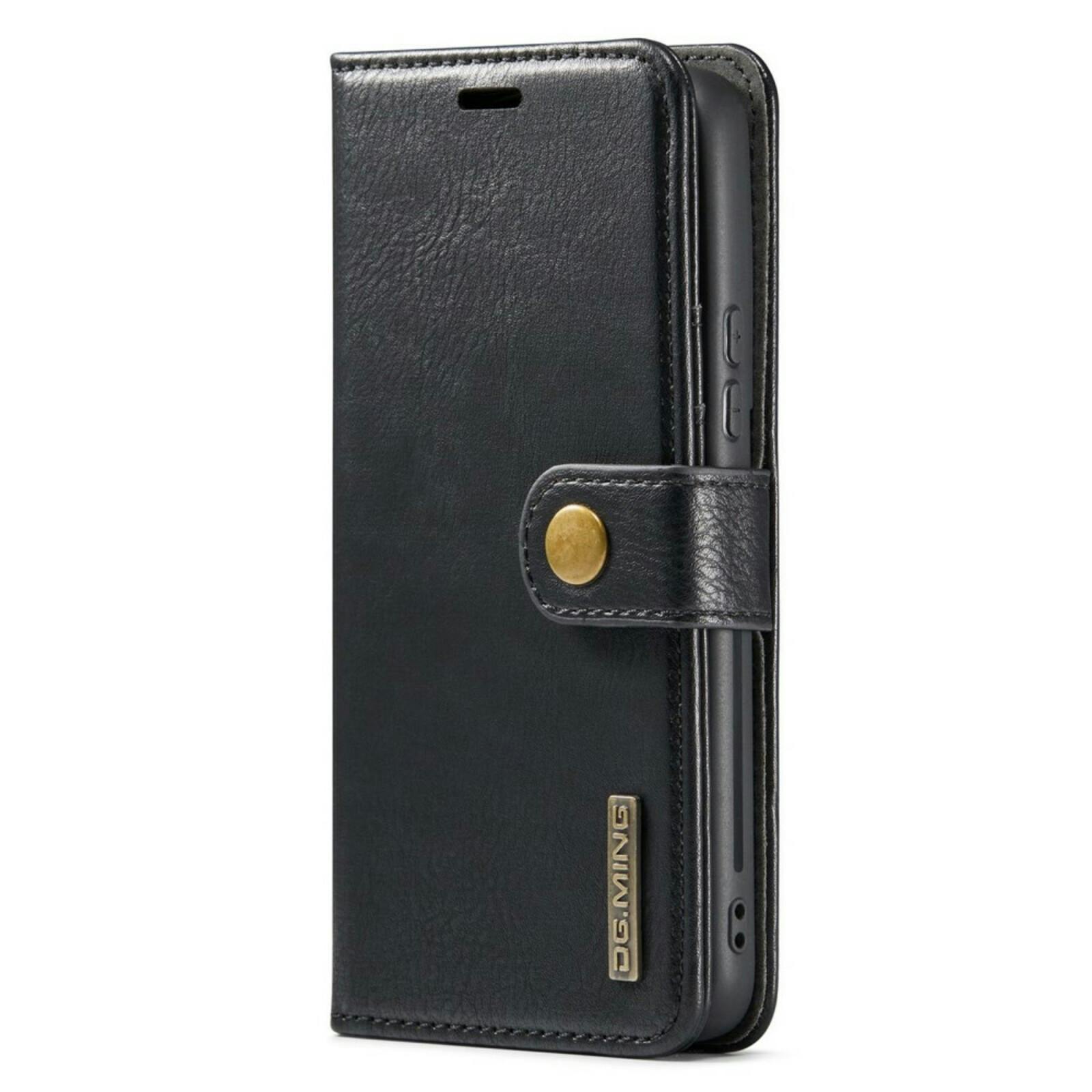 DG.MING Samsung S23 Lederen 2-in-1 Wallet Hoesje Zwart