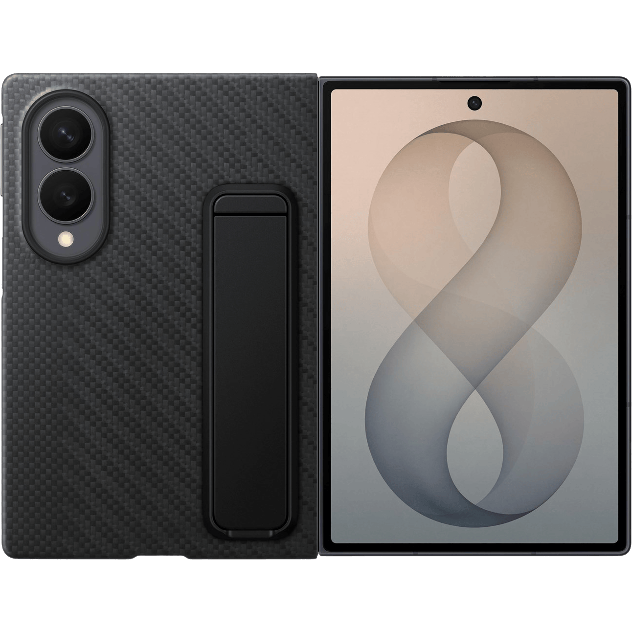 Samsung Galaxy Z Fold8 Carbon Standing Case Zwart