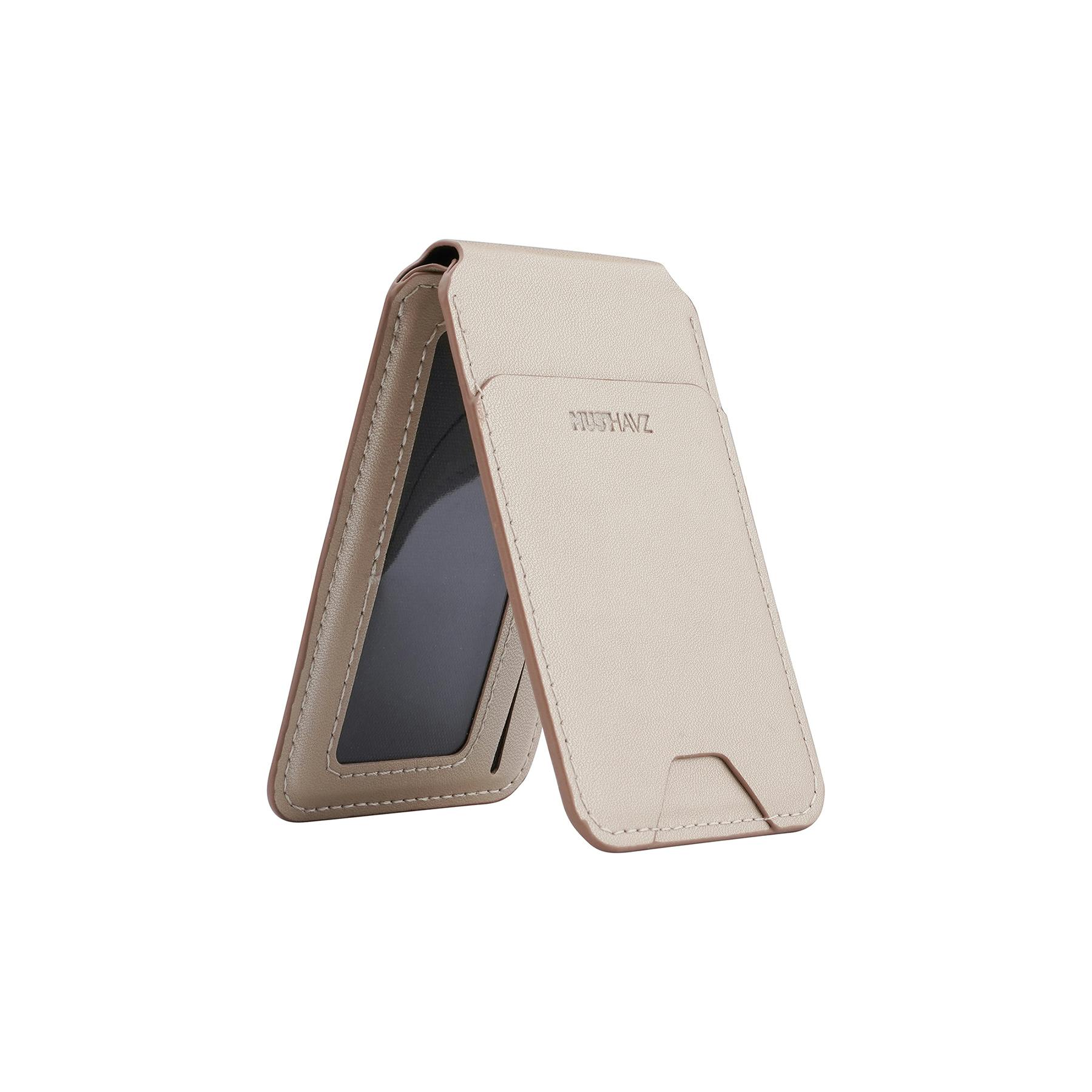 Musthavz MagSafe Vegan Leather Wallet Stand Goud