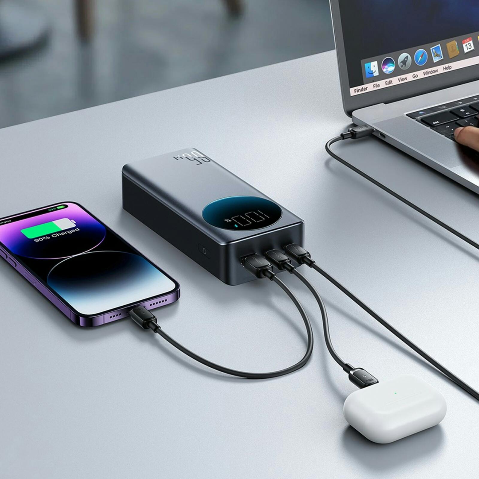 Joyroom 30.000mAh 65W Superfast Powerbank Laptop Tablet Smartphone Zwart 30.000 mAh