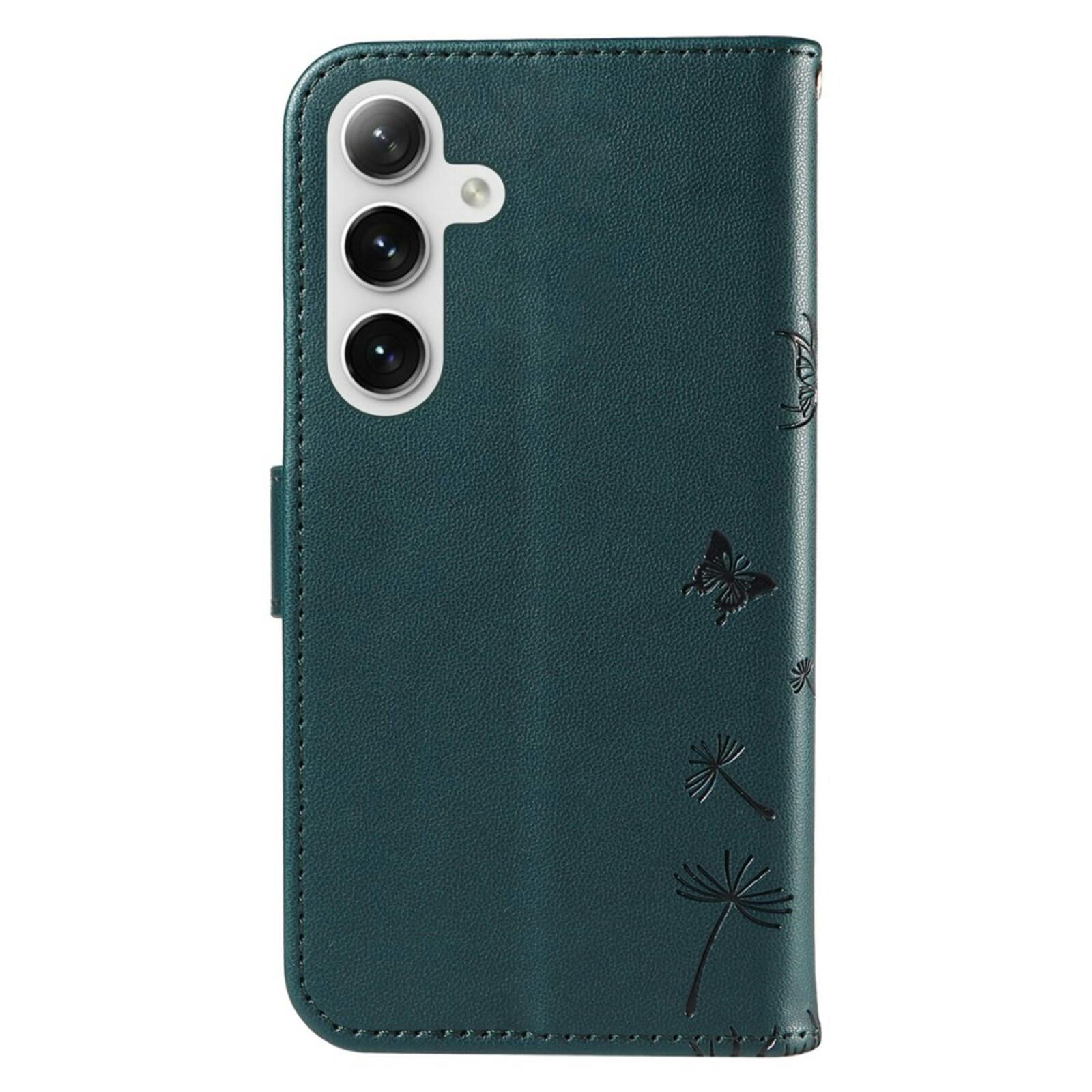Comfycase Samsung S25 Plus / S24 Plus Dandelion Bookcase Hoesje Zwart
