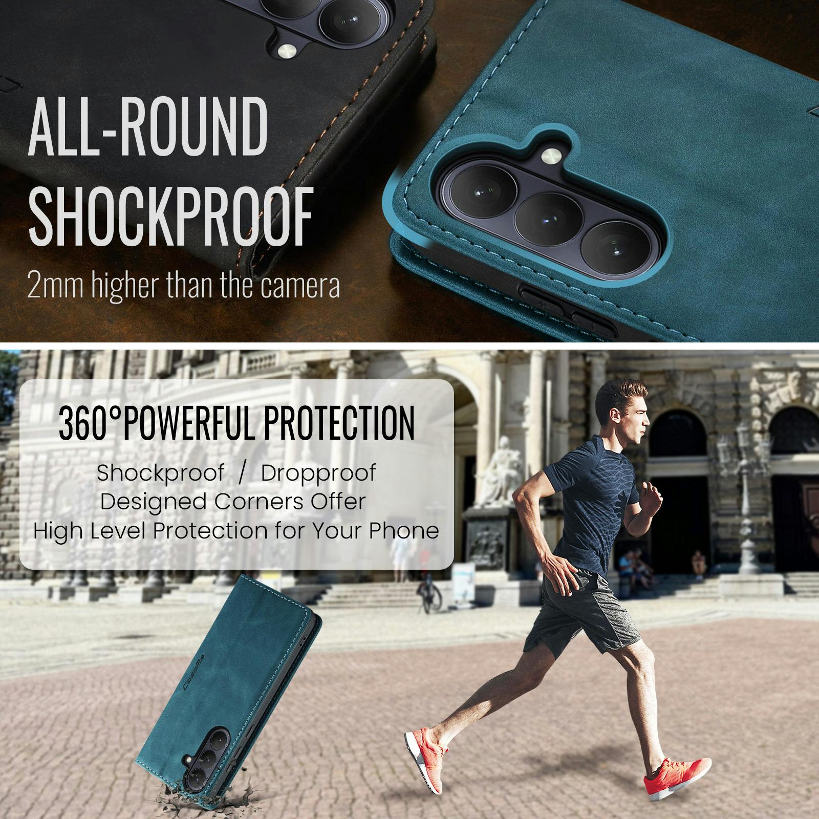 Caseme Samsung Galaxy S26 Business Bookcase Hoesje Blauw