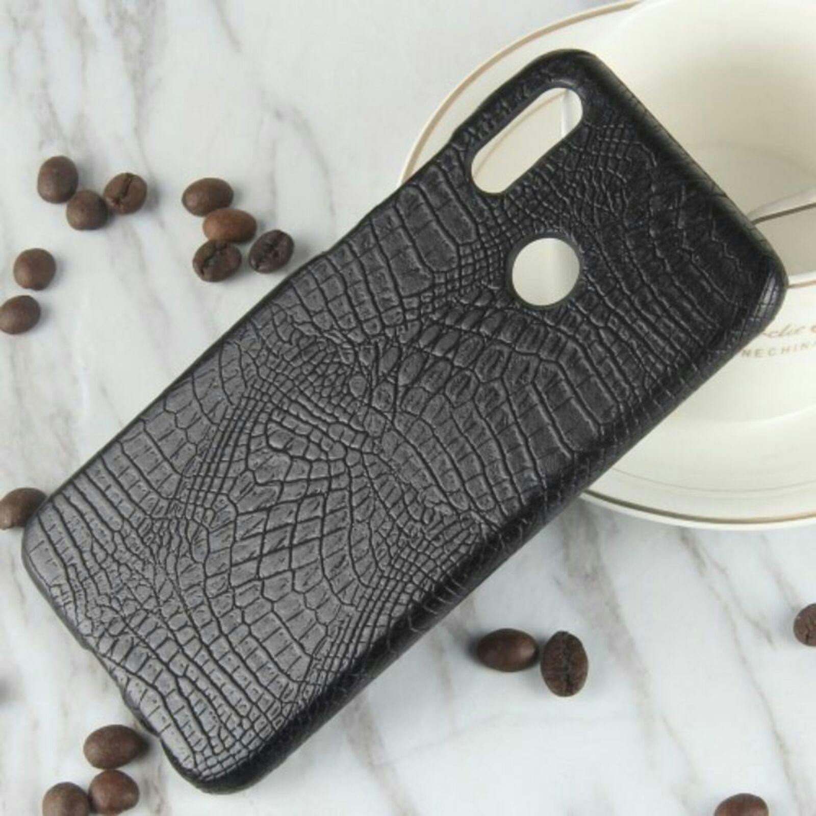 CaseBody Huawei P20 Lite Crocskin Hoesje Zwart