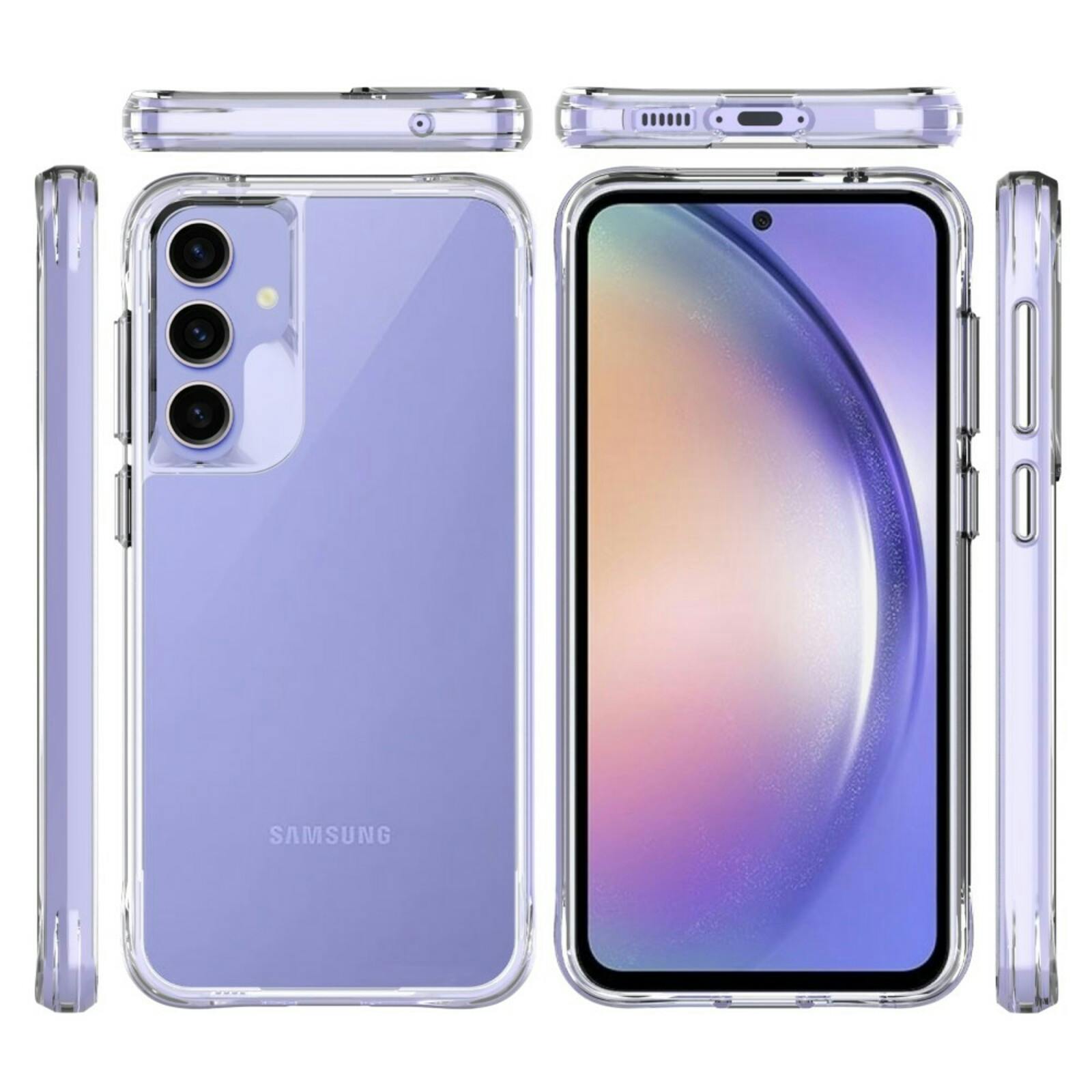 CaseBody Samsung A35 Dual Layer Anti-Shock Hoesje Transparant