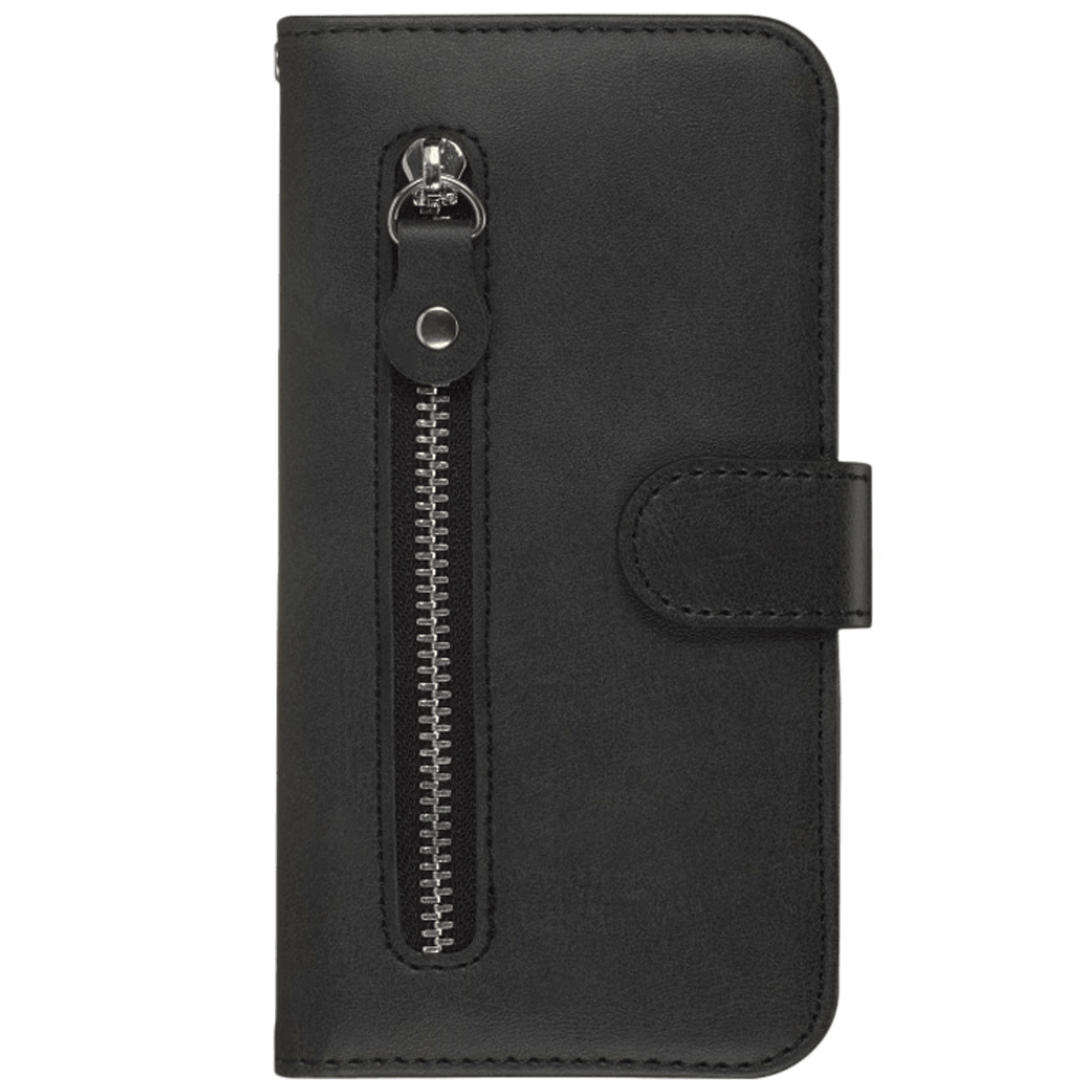 CaseBody Samsung Galaxy A71 Zipper Portemonnee Hoesje Zwart