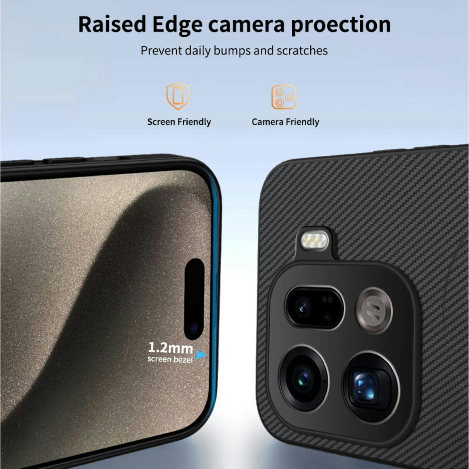 CaseBody OPPO Find X9 Pro Carbon Fiber Hoesje Zwart