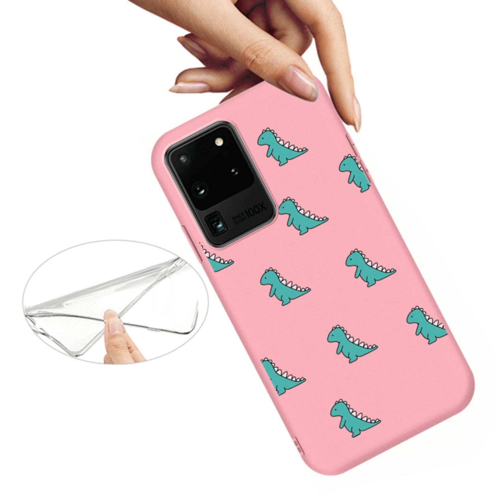 Mocaa Samsung Galaxy S20 Ultra Dino Case Roze