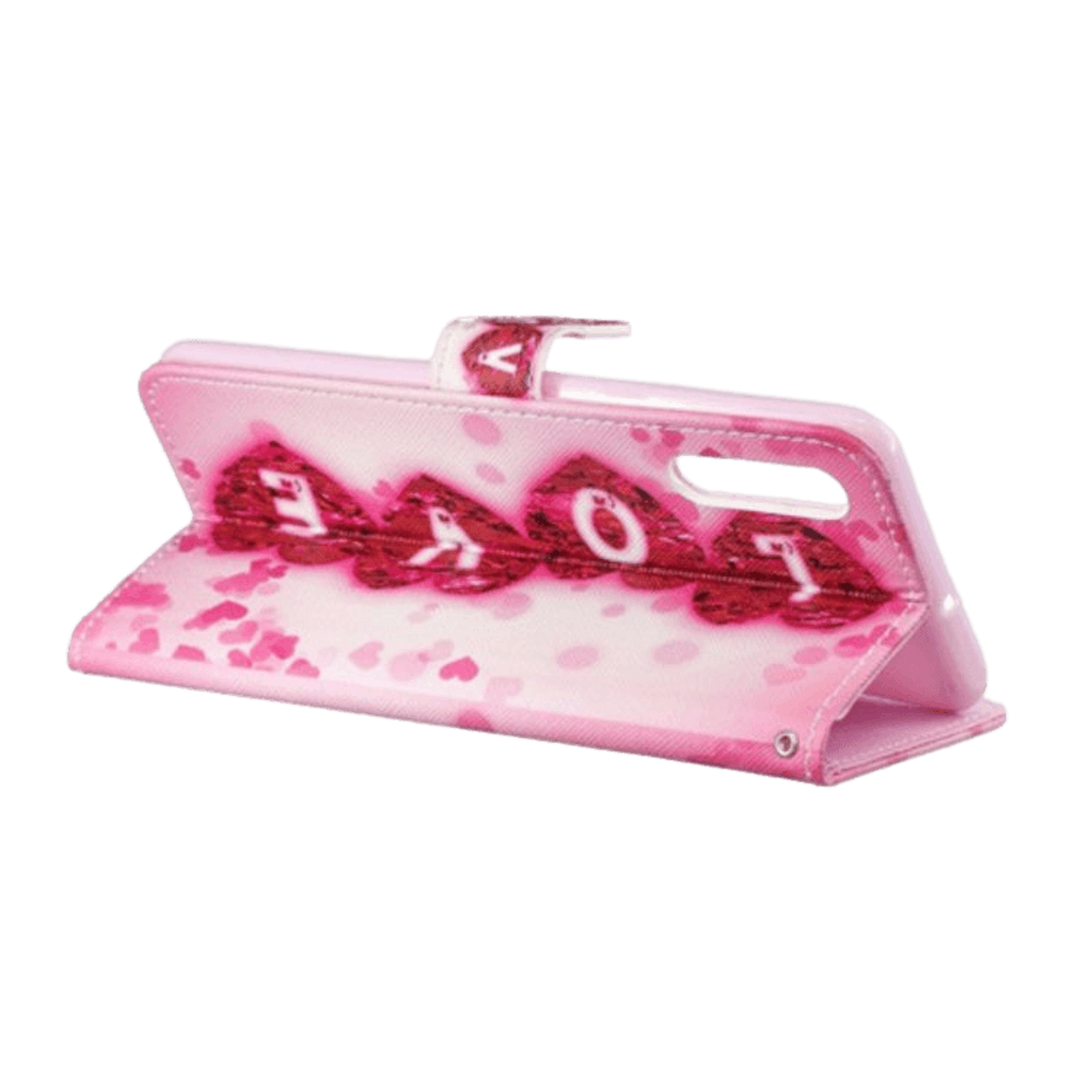 Comfycase Samsung Galaxy A50 Bookcase Hoesje Love Meerkleurig