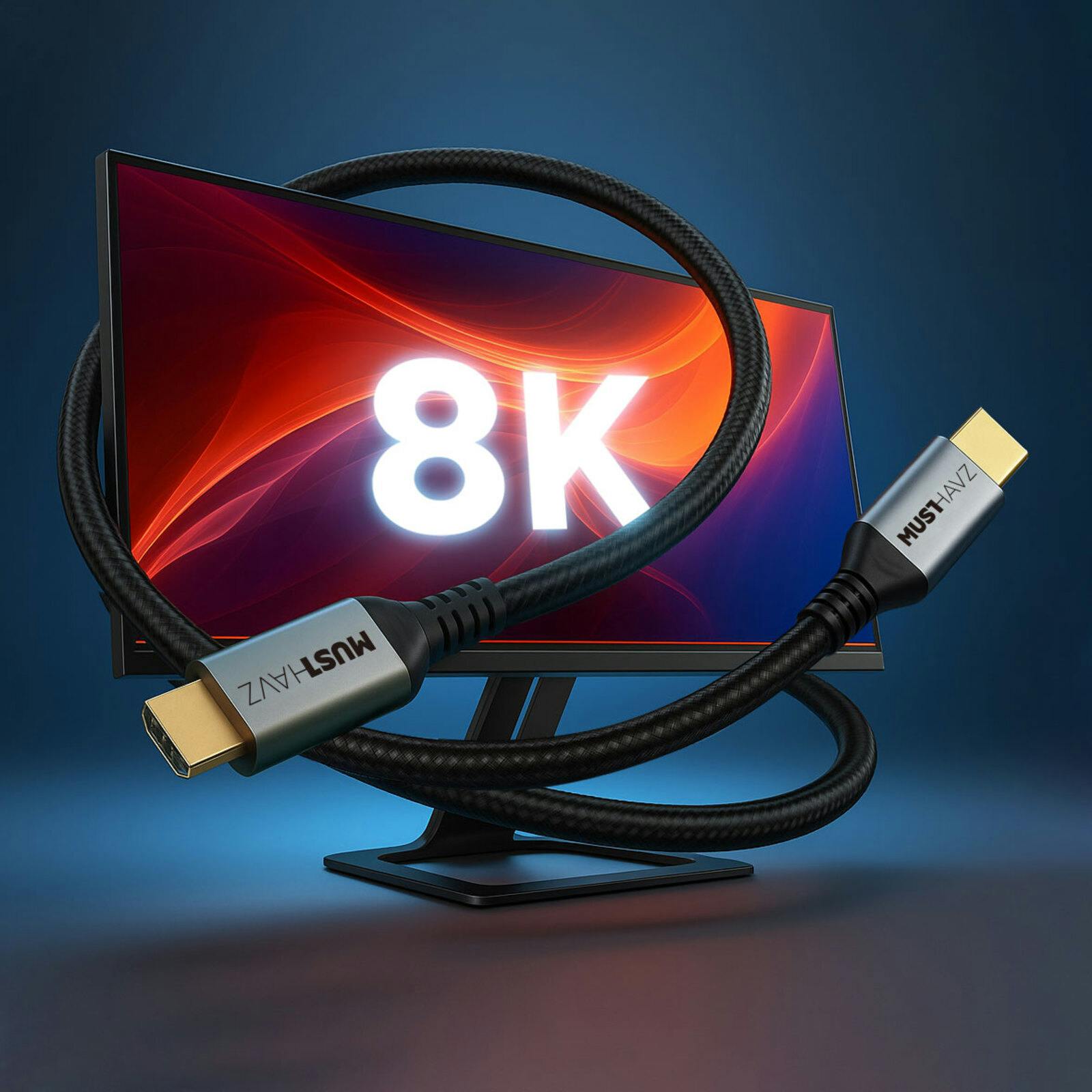 Musthavz UltraHD 8K HDMI Kabel Zwart 3m