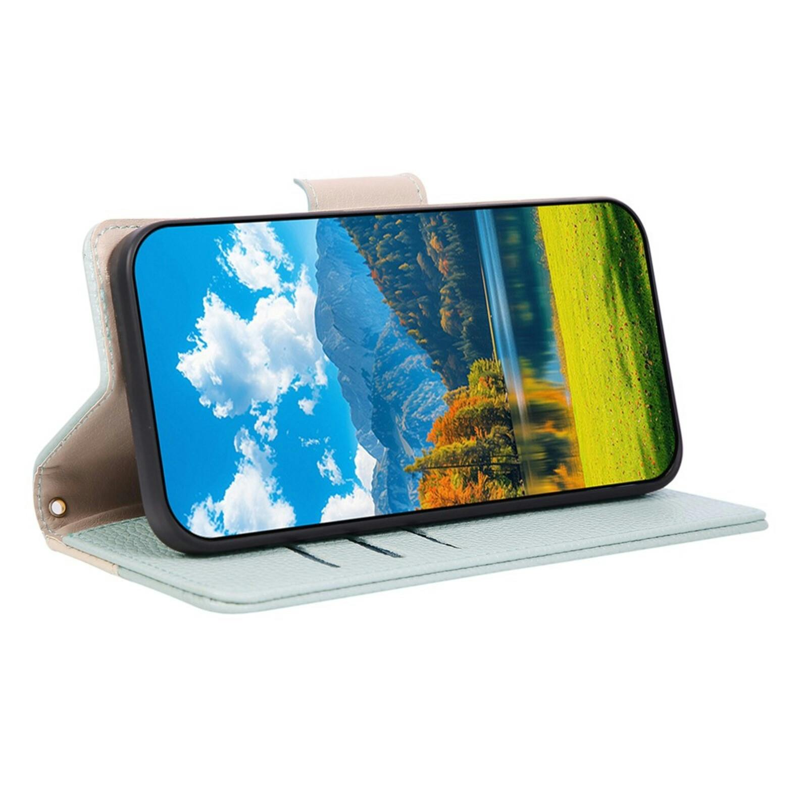 TwoTone Samsung Galaxy A57 Zipper Boek Hoesje Groen