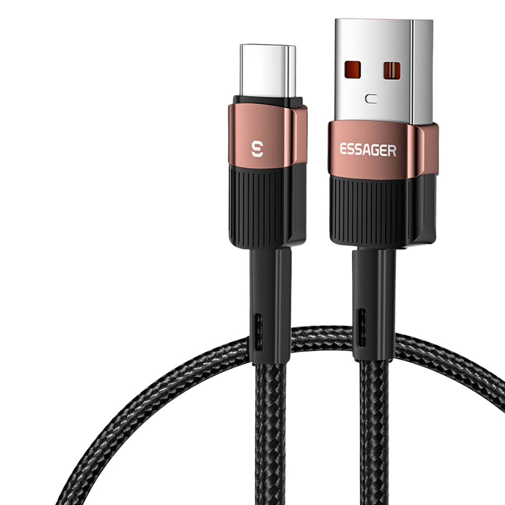 Essager USB naar USB-C Charge + Datakabel Goud 1m