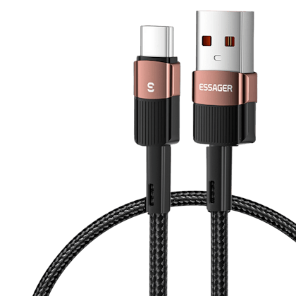 Essager USB naar USB-C Charge + Datakabel Goud 1m