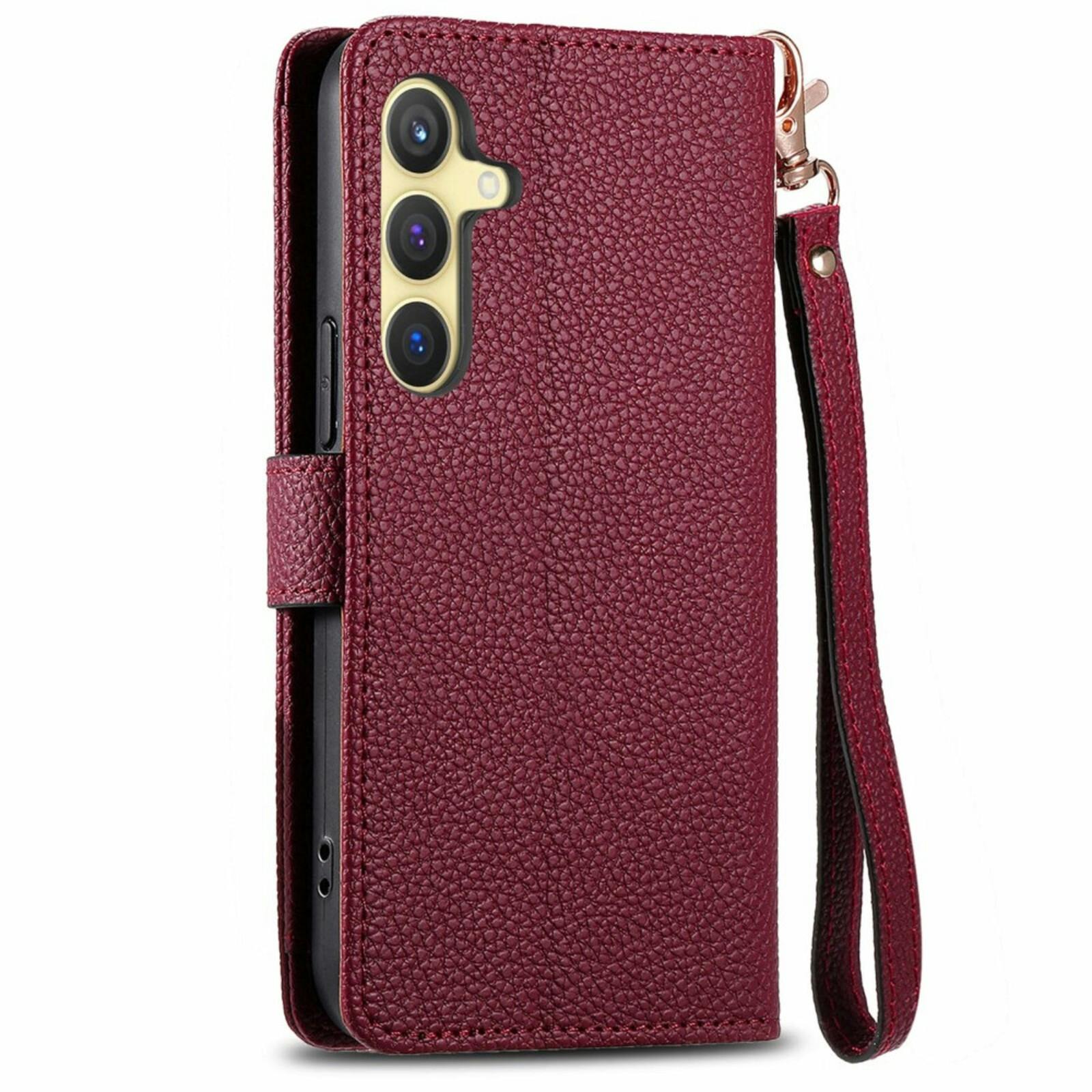 Mocaa Samsung Galaxy S24 Love Heart Wallet Hoesje Rood